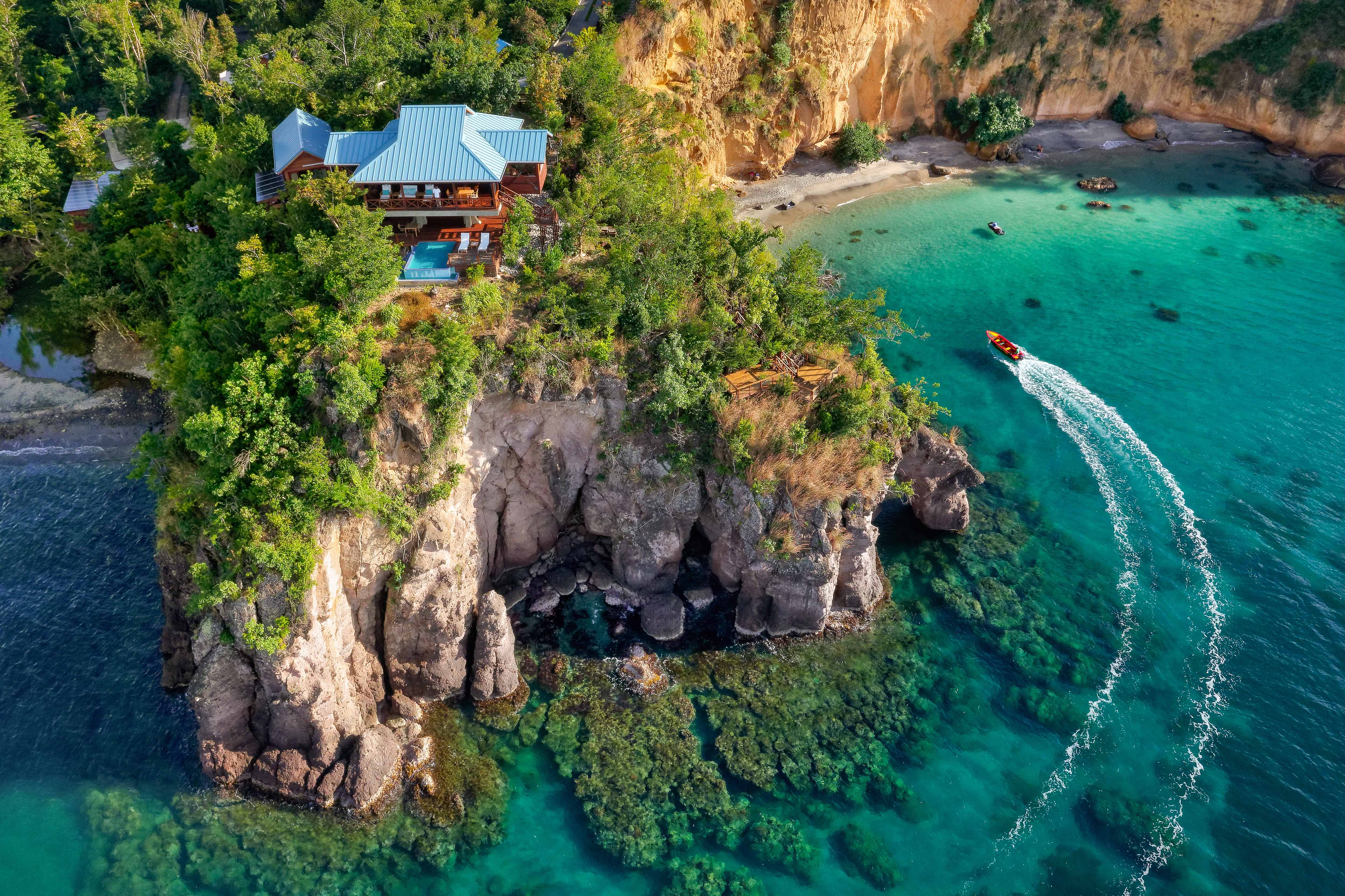 Privacy is the name of the game at Secret Bay in Dominica, where you’ll find the Caribbean’s most secluded swimmable beach