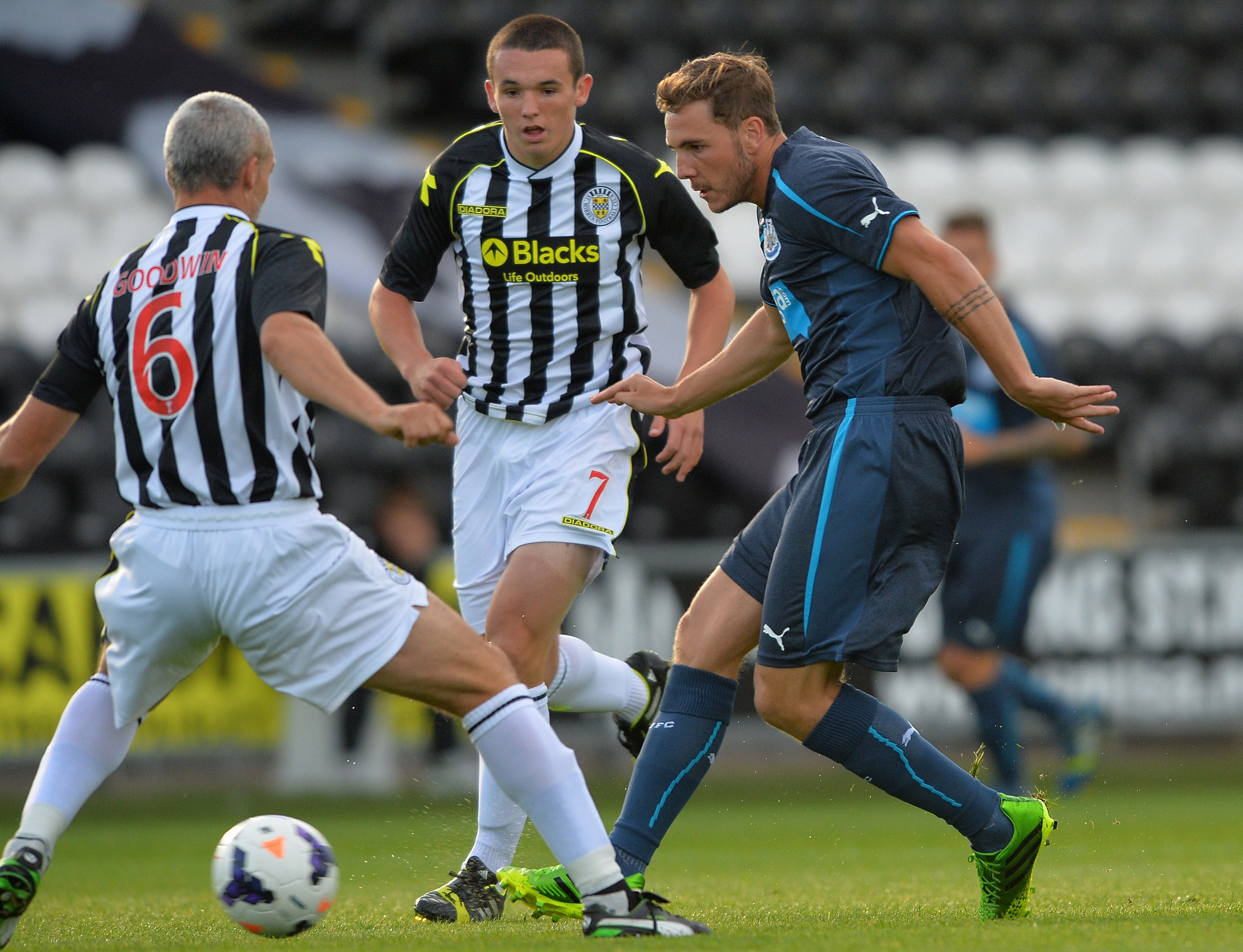 McGinn in action for St Mirren against Newcastle in a pre-season friendly in 2013