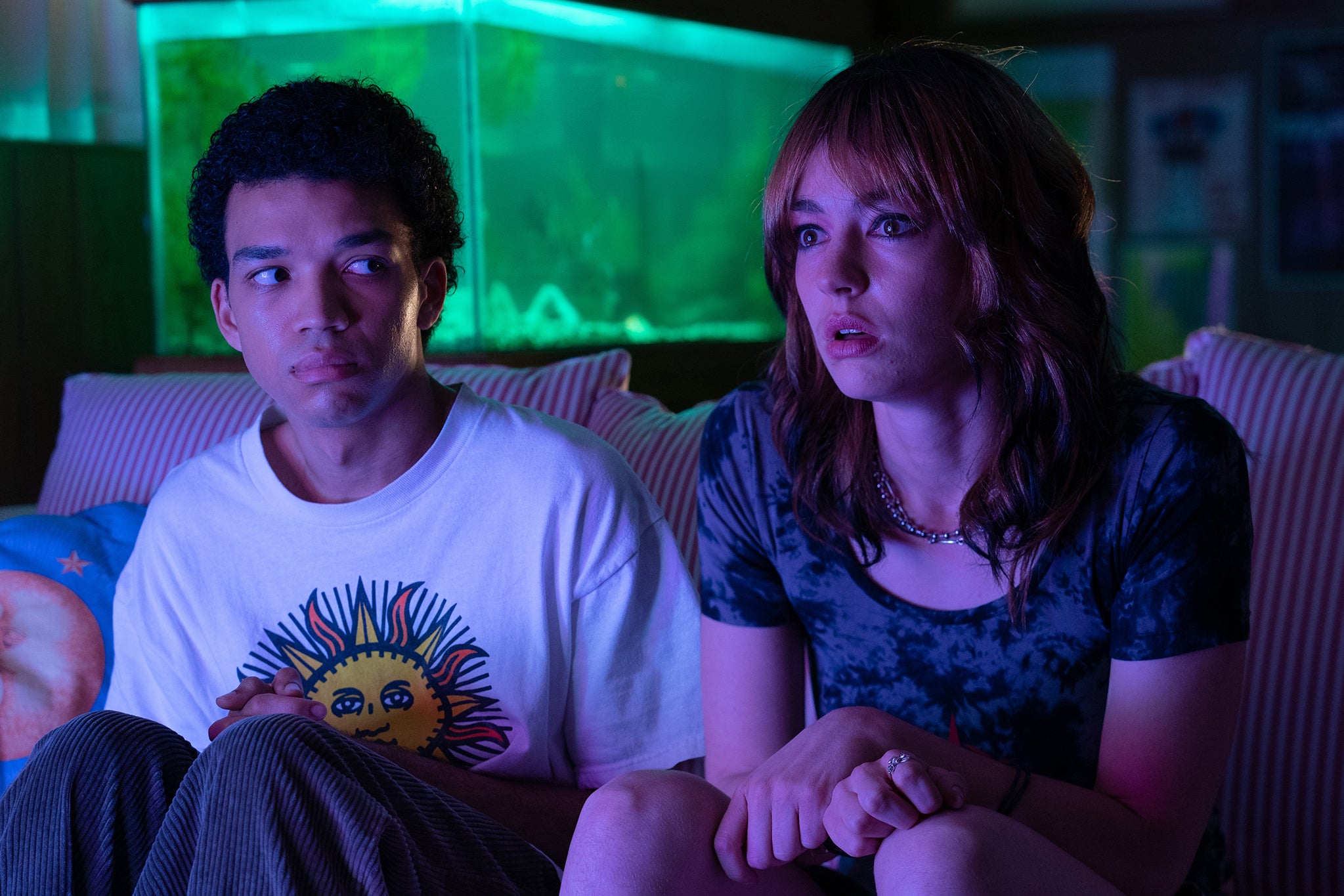 Justice Smith and Brigette Lundy-Paine in ‘I Saw the TV Glow’