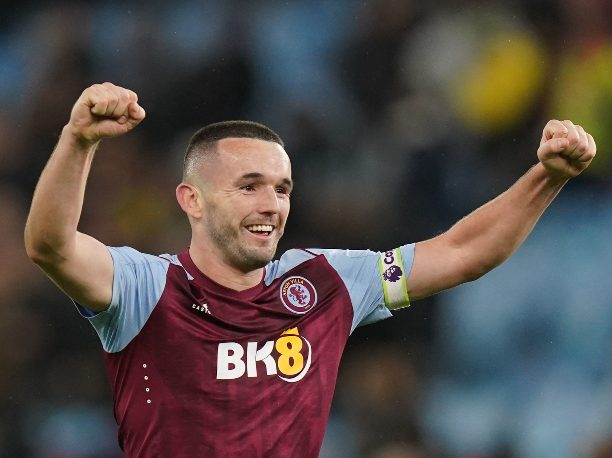 Hero and Villain: John McGinn celebrates after Aston Villa defeat Arsenal