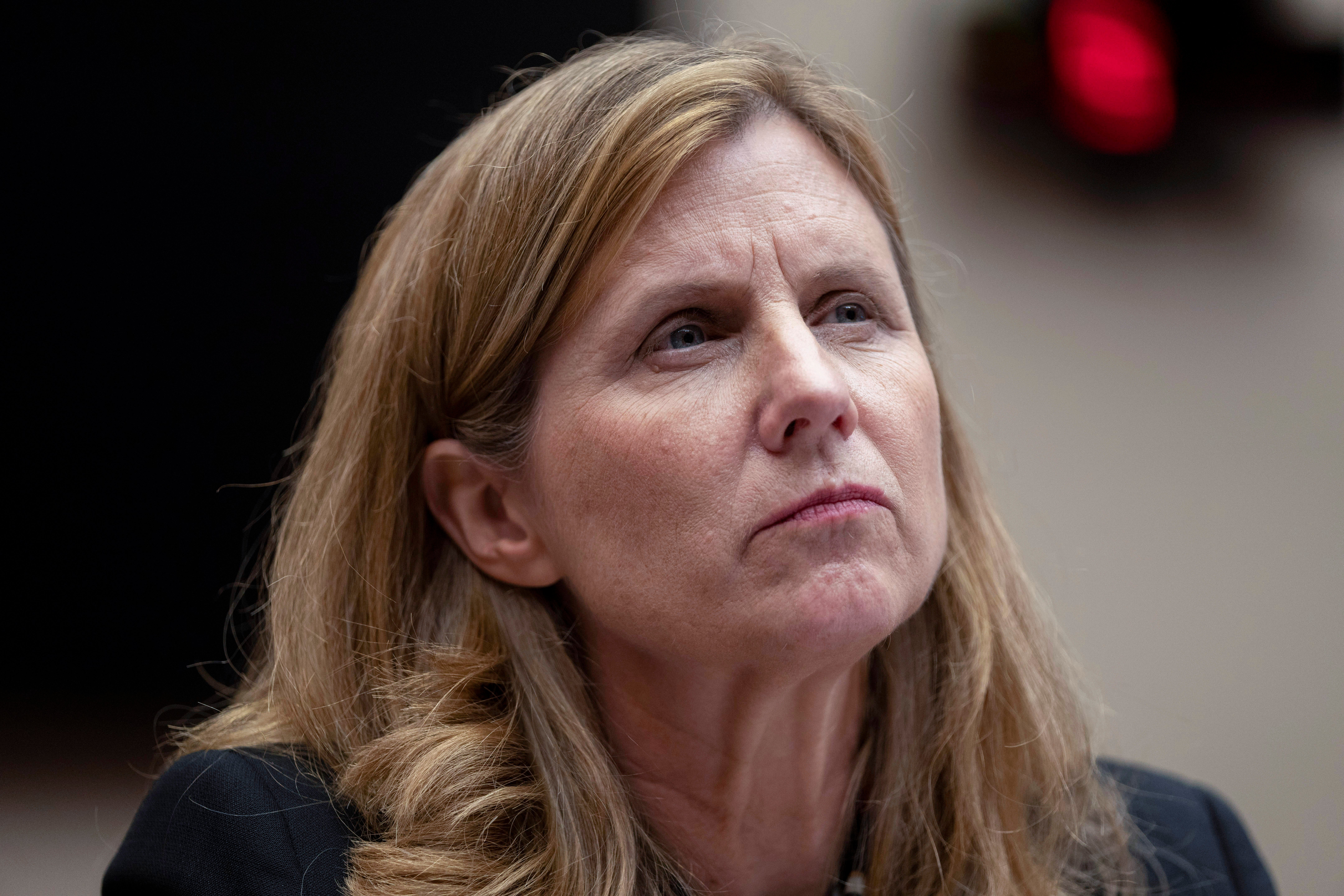 University of Pennsylvania former president Liz Magill during a hearing of the House Committee on Education, 5 December on Capitol Hill in Washington