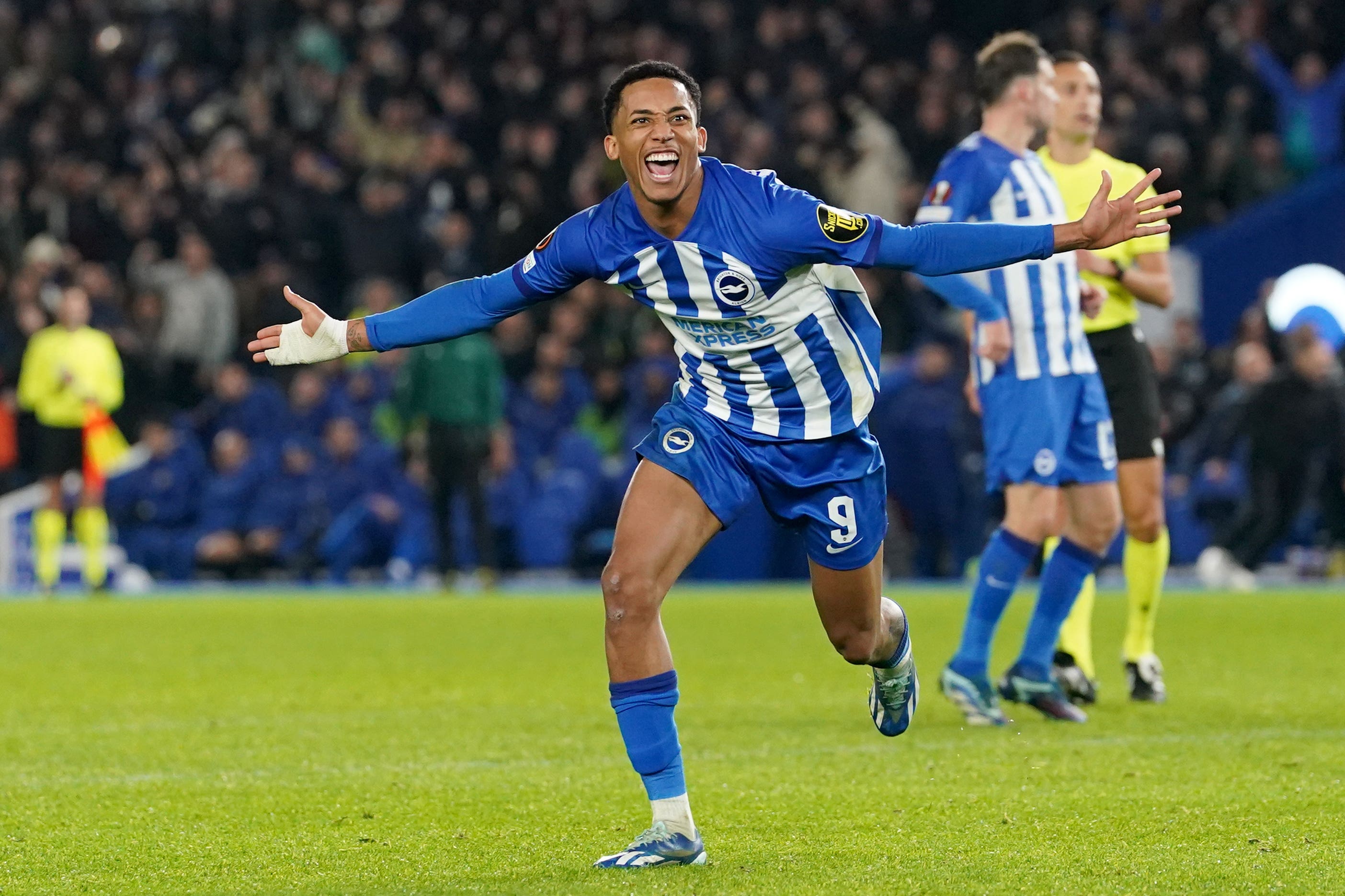 Joao Pedro scored the late winner for Brighton (Gareth Fuller/PA)