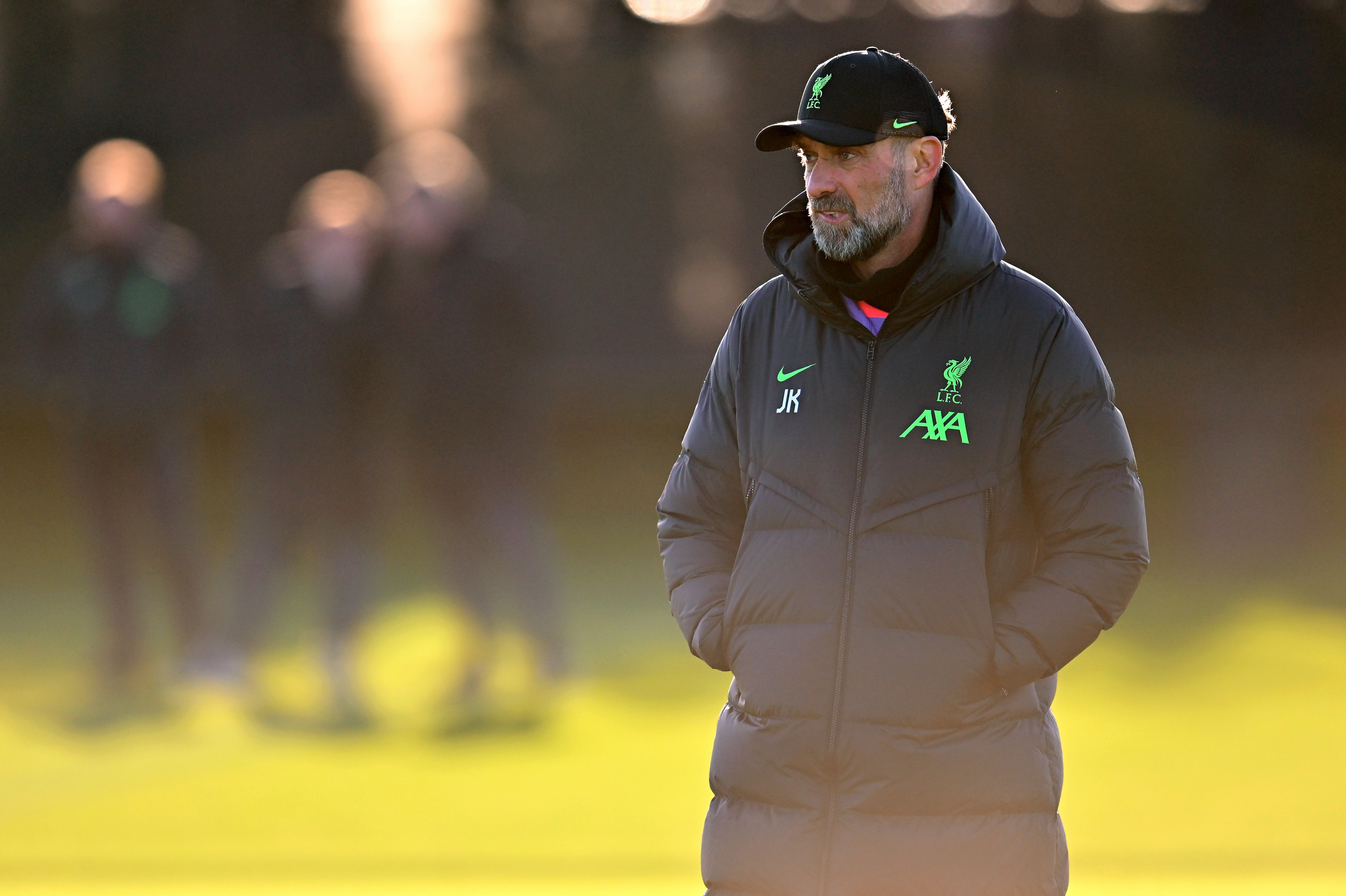 Jurgen Klopp manager of Liverpool during a training session