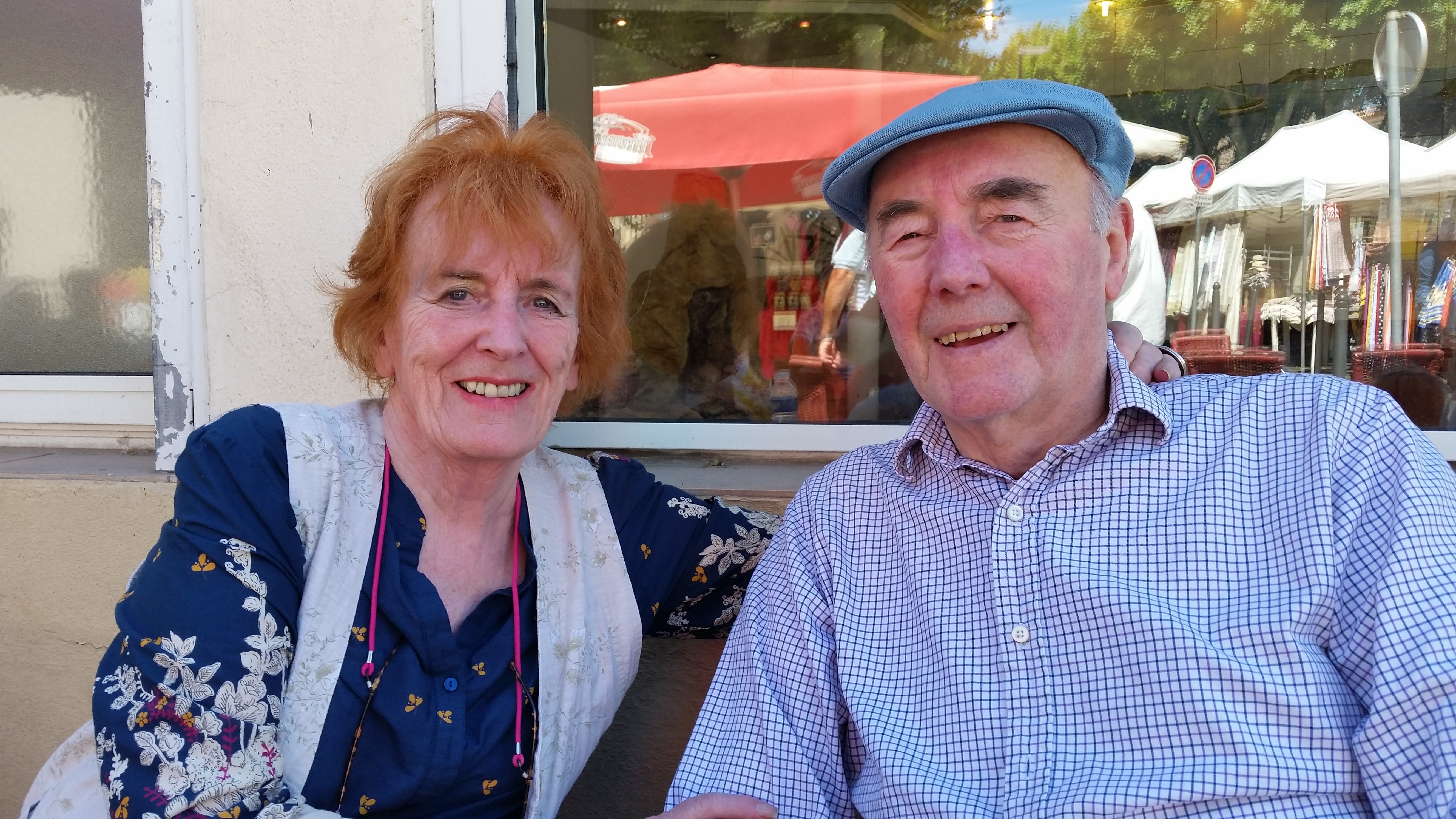 Wendy Robertson with her husband Bryan who died this year