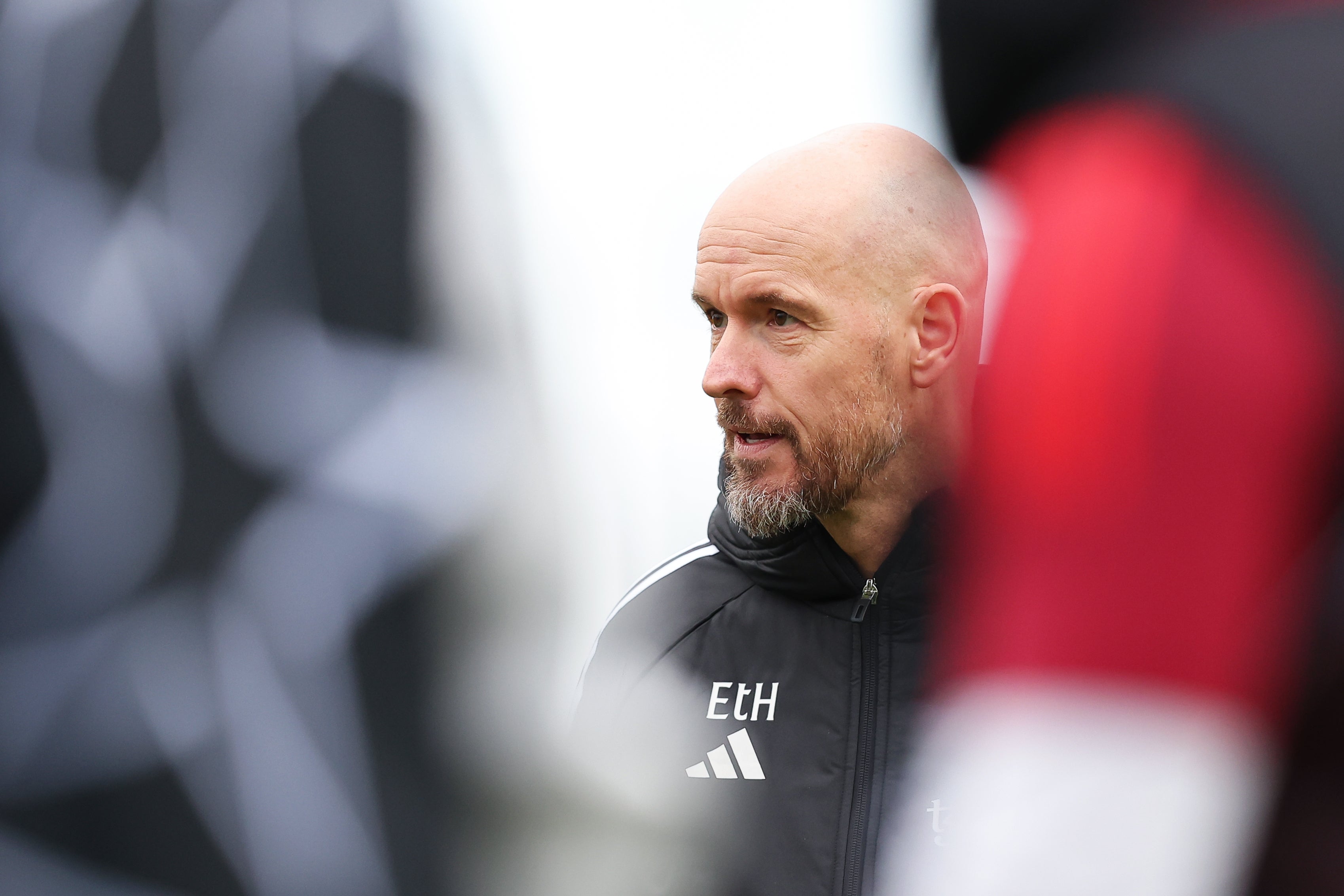 Erik ten Hag presides over Manchester United training this week