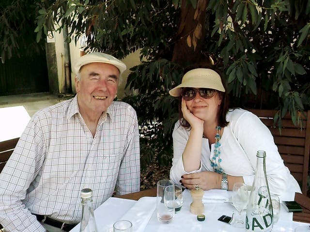 <p>Debora Robertson with her beloved father, Bryan </p>