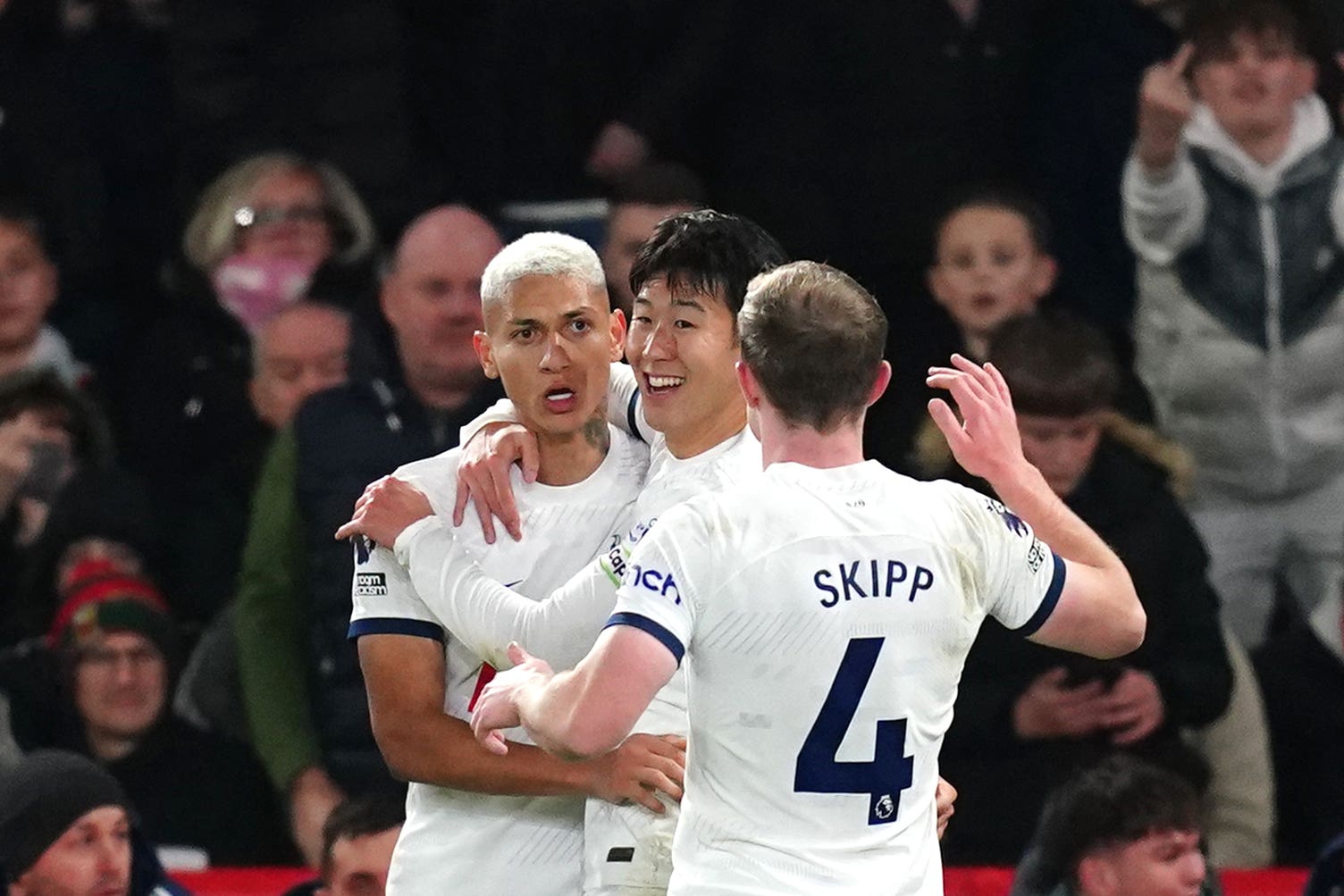 Richarlison, left, set Tottenham on the road to victory (Nick Potts/PA)