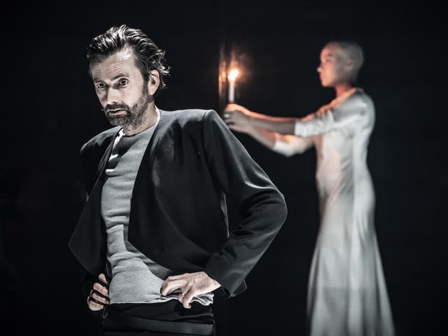 <p>David Tennant as Macbeth with Cush Jumbo as Lady Macbeth </p>