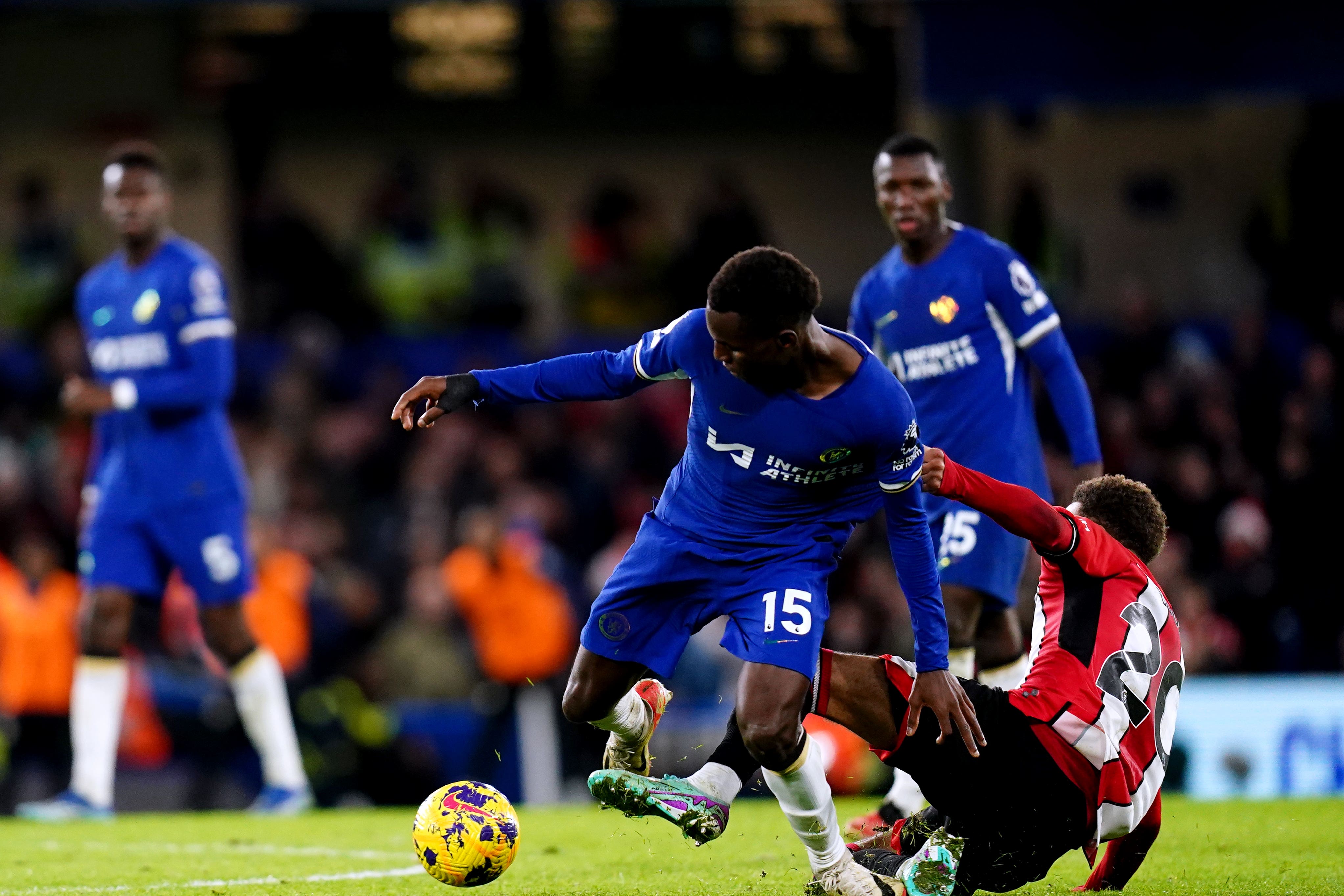 Nicolas Jackson scored as Chelsea defeated Sheffield United 2-0 at Stamford Bridge (John Walton/PA)