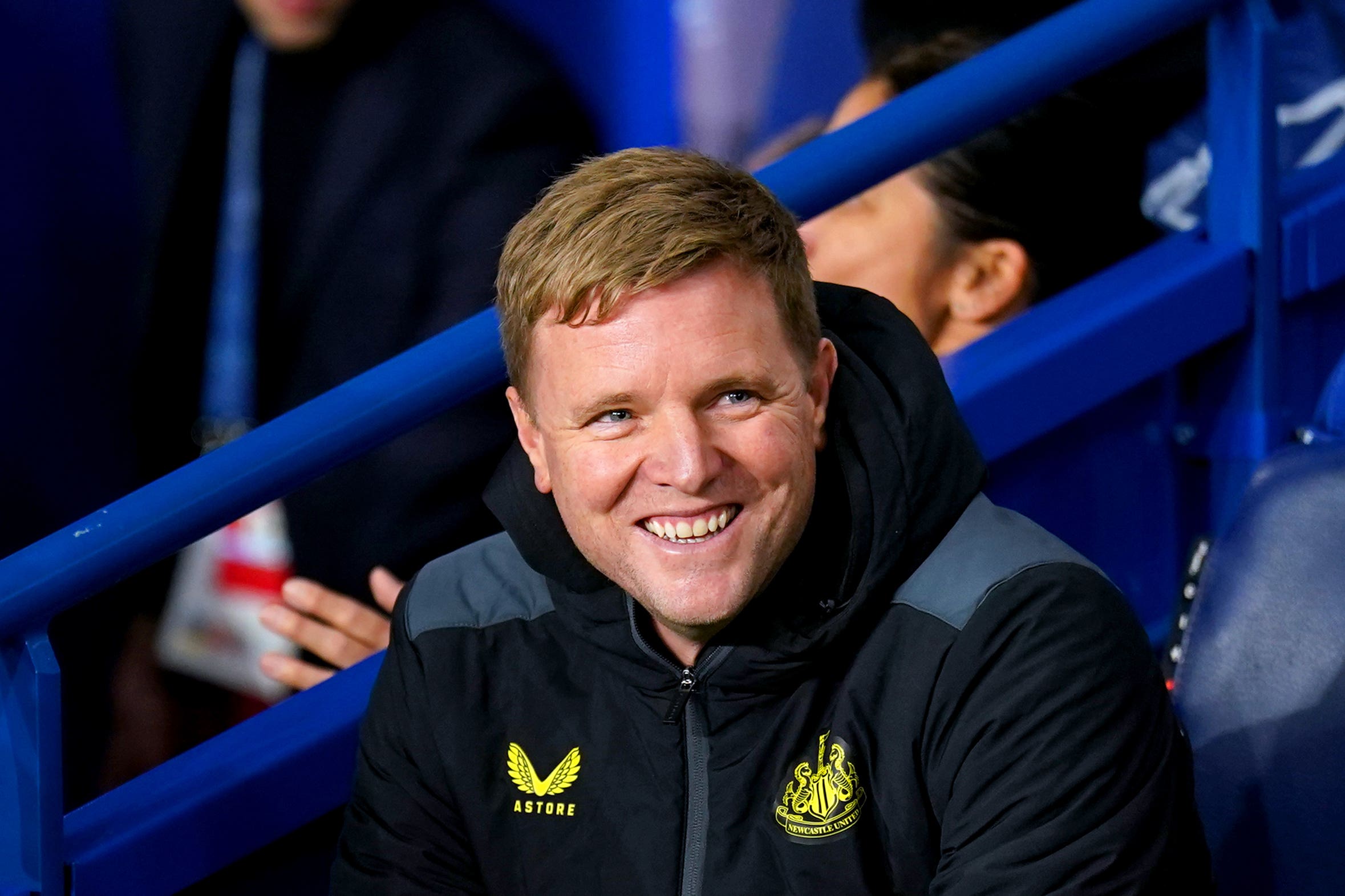 Newcastle head coach Eddie Howe was delighted to see teenager Lewis Miley open his account against Fulham (Owen Humphreys/PA)