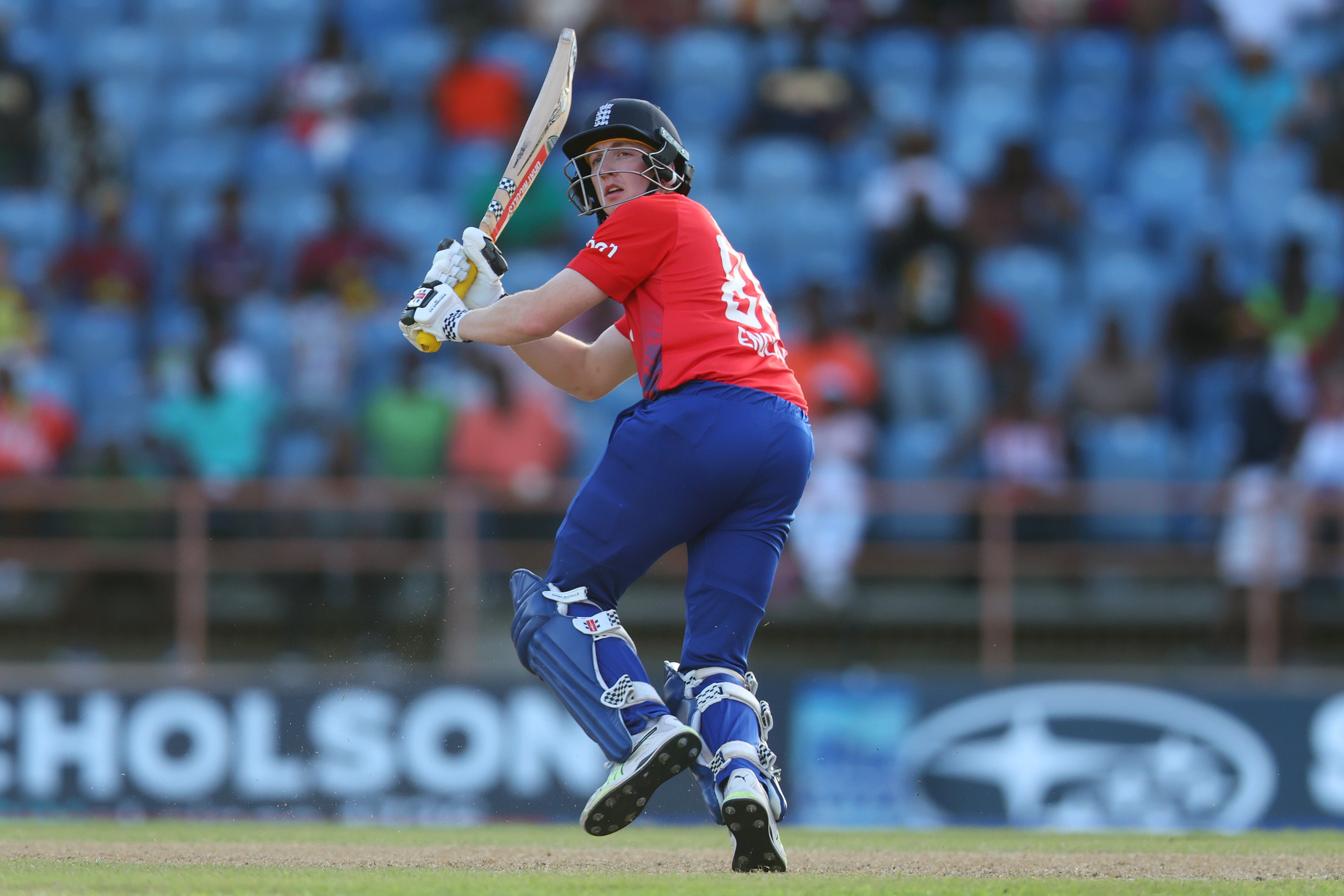 Harry Brook smashed 31 from just seven deliveries as England won in Grenada