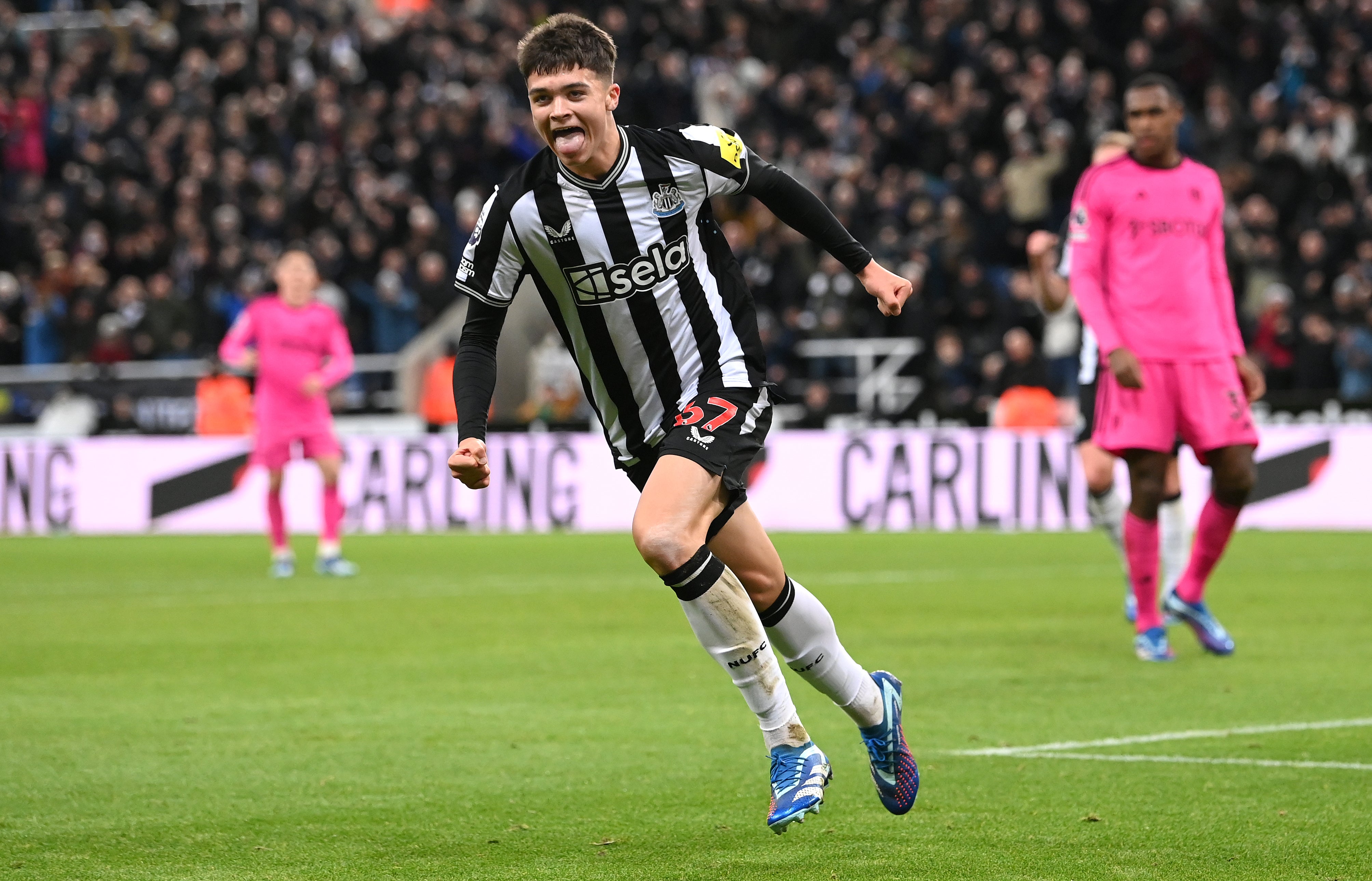 Lewis Miley scored his first club goal against Fulham on Satruday