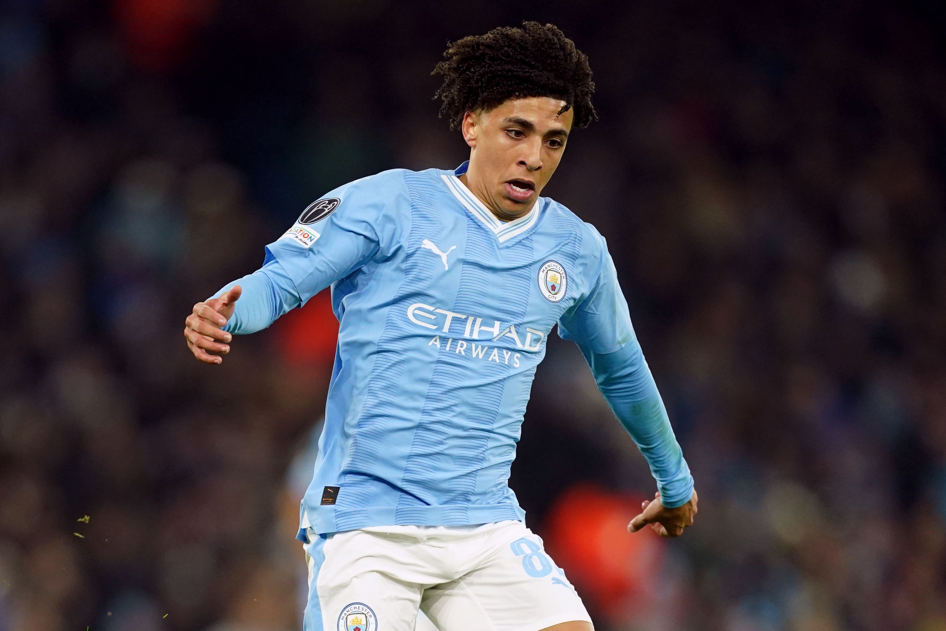 Rico Lewis scored his first Premier League goal in Manchester City’s 2-2 draw with Crystal Palace (David Davies/PA)