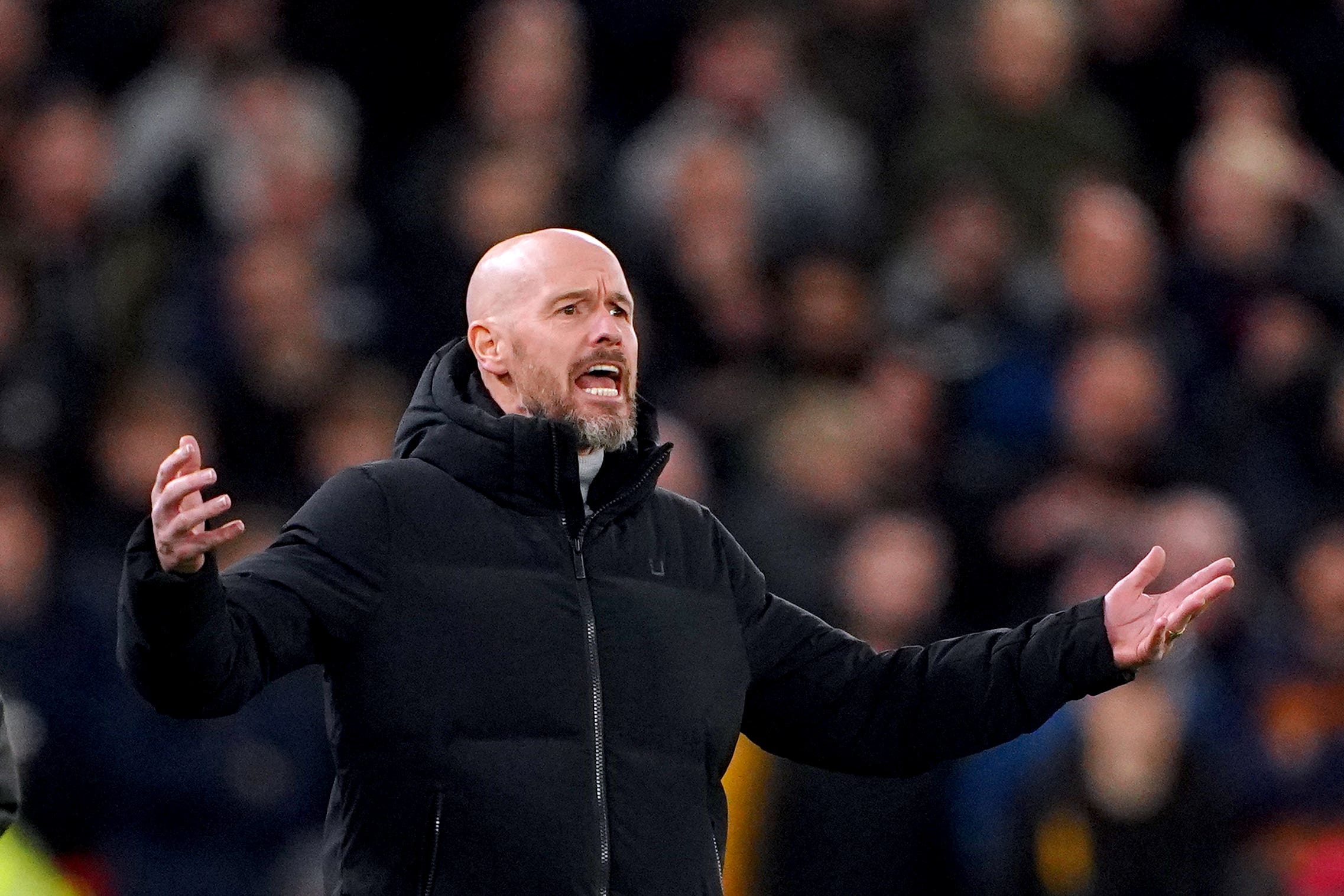 Manchester United manager Erik ten Hag (Peter Byrne/PA)