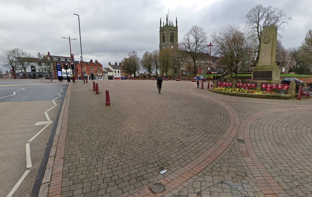 He was killed in Market Place in Ilkeston, Derbyshire