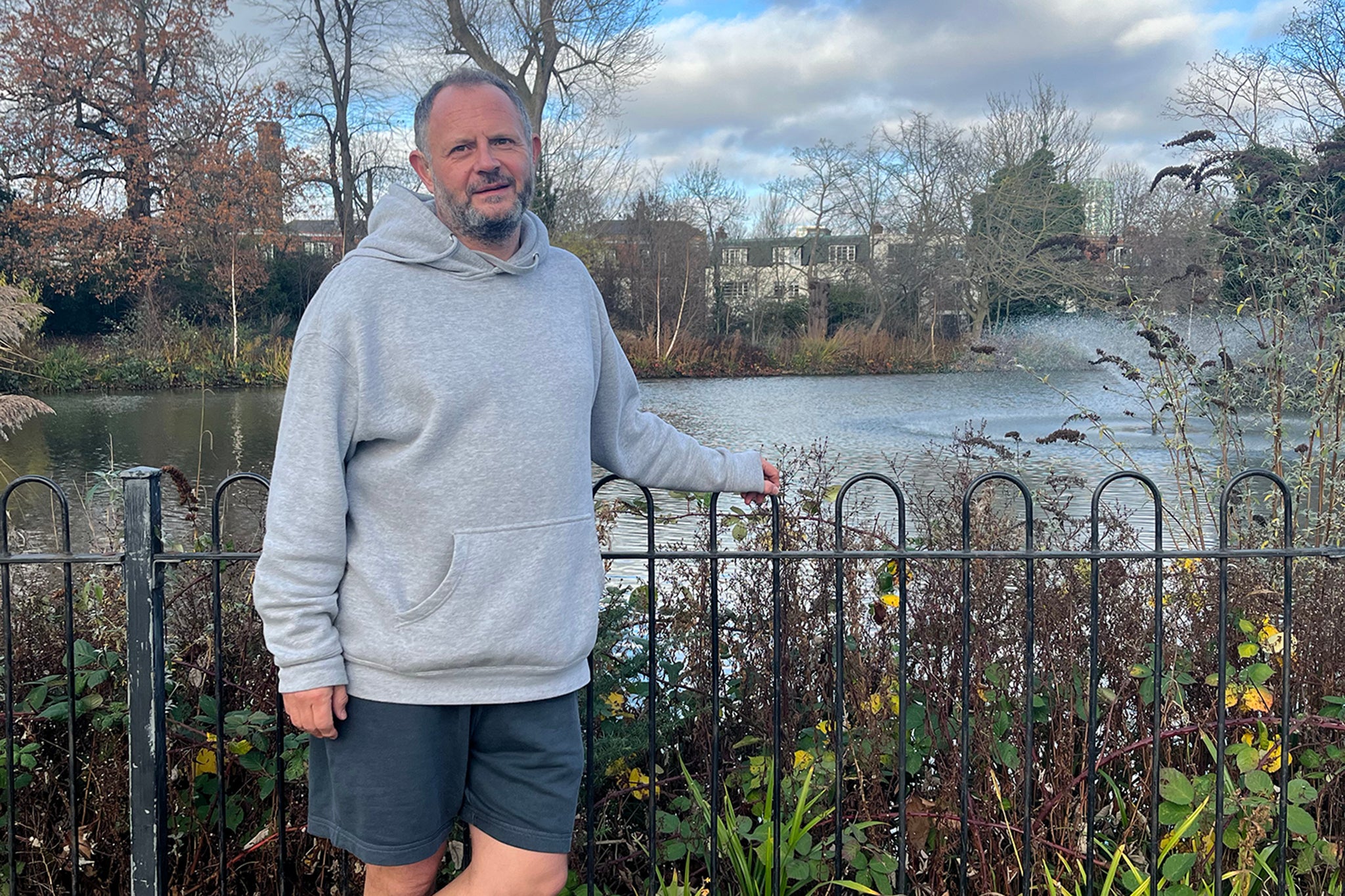 James Brown near the ponds in his local north London park