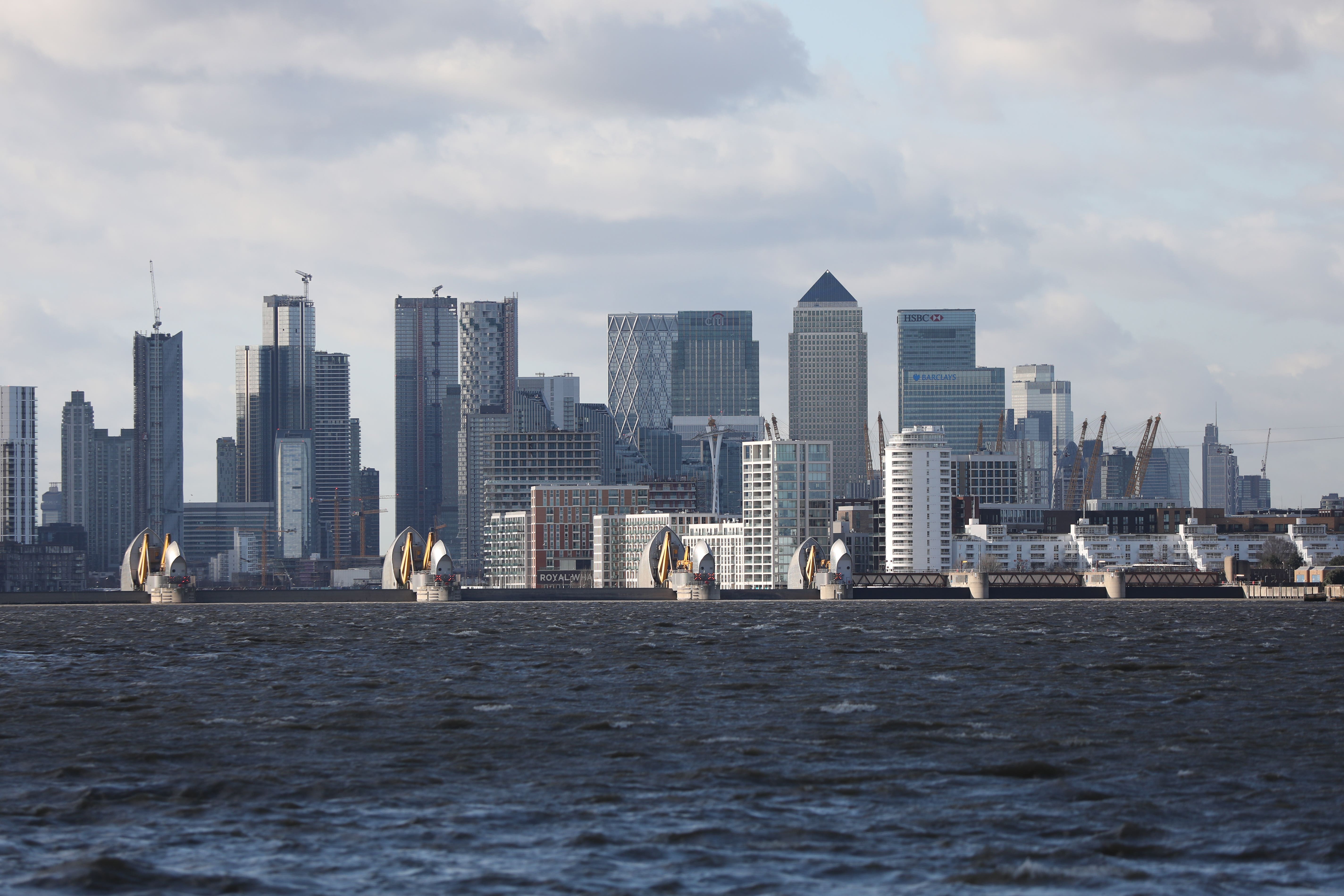 Canary Wharf and City of London (Luciana Guerra/PA)