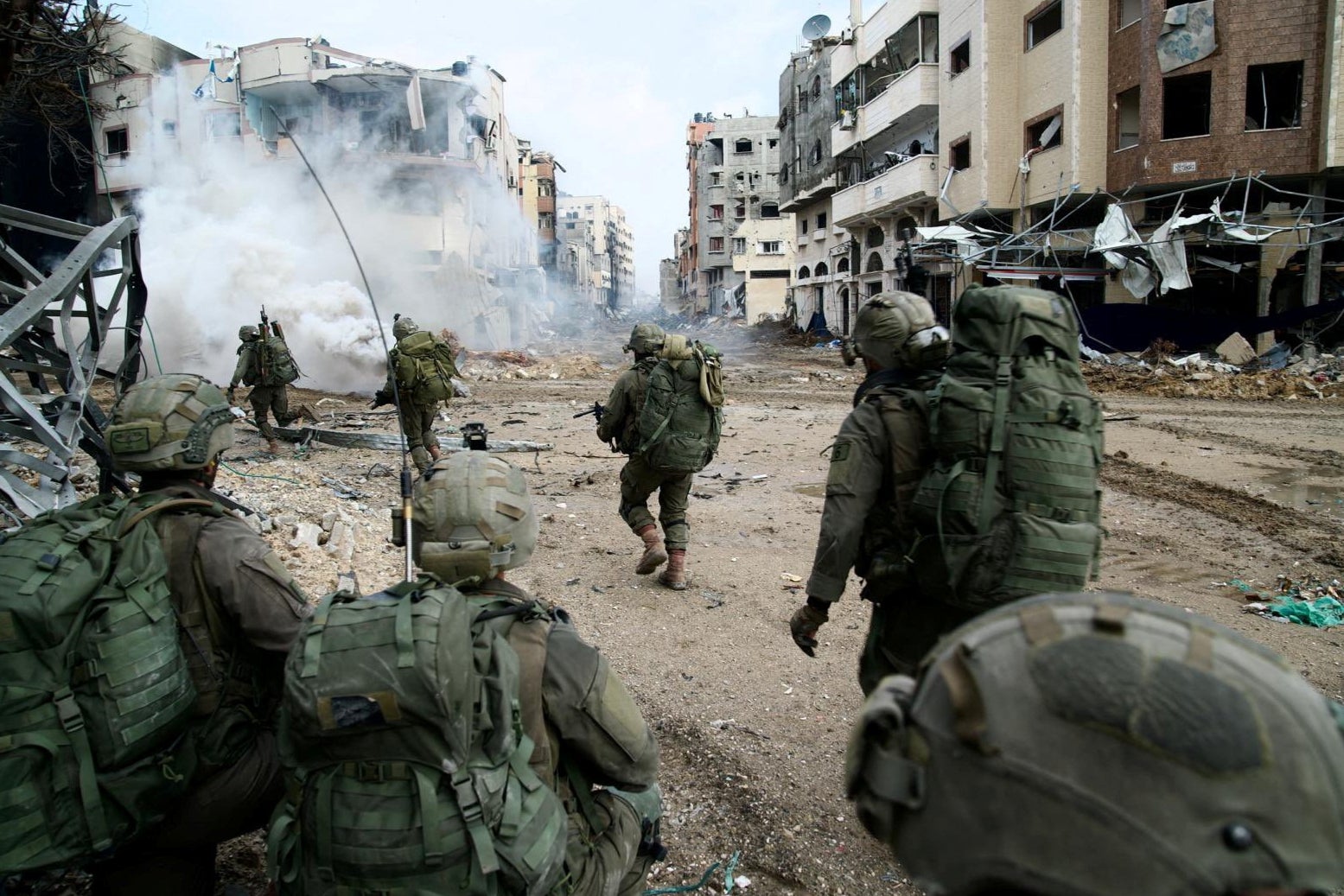 Israeli soldiers in the Gaza Strip, which has faced near-constant aerial bombardment