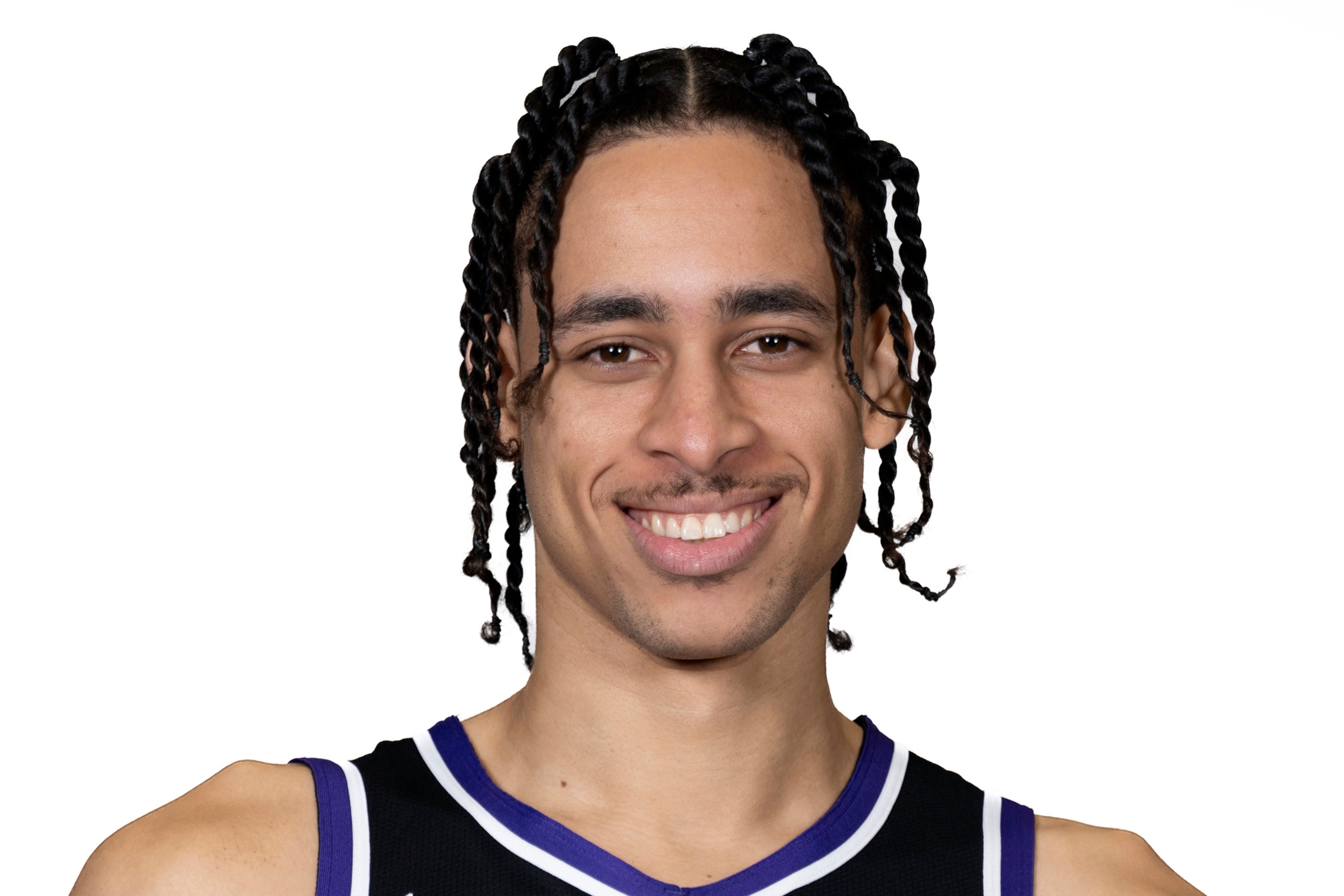 Sacramento Kings center Chance Comanche poses during the NBA basketball team's media day in Sacramento, Calif., Monday, Oct. 2, 2023