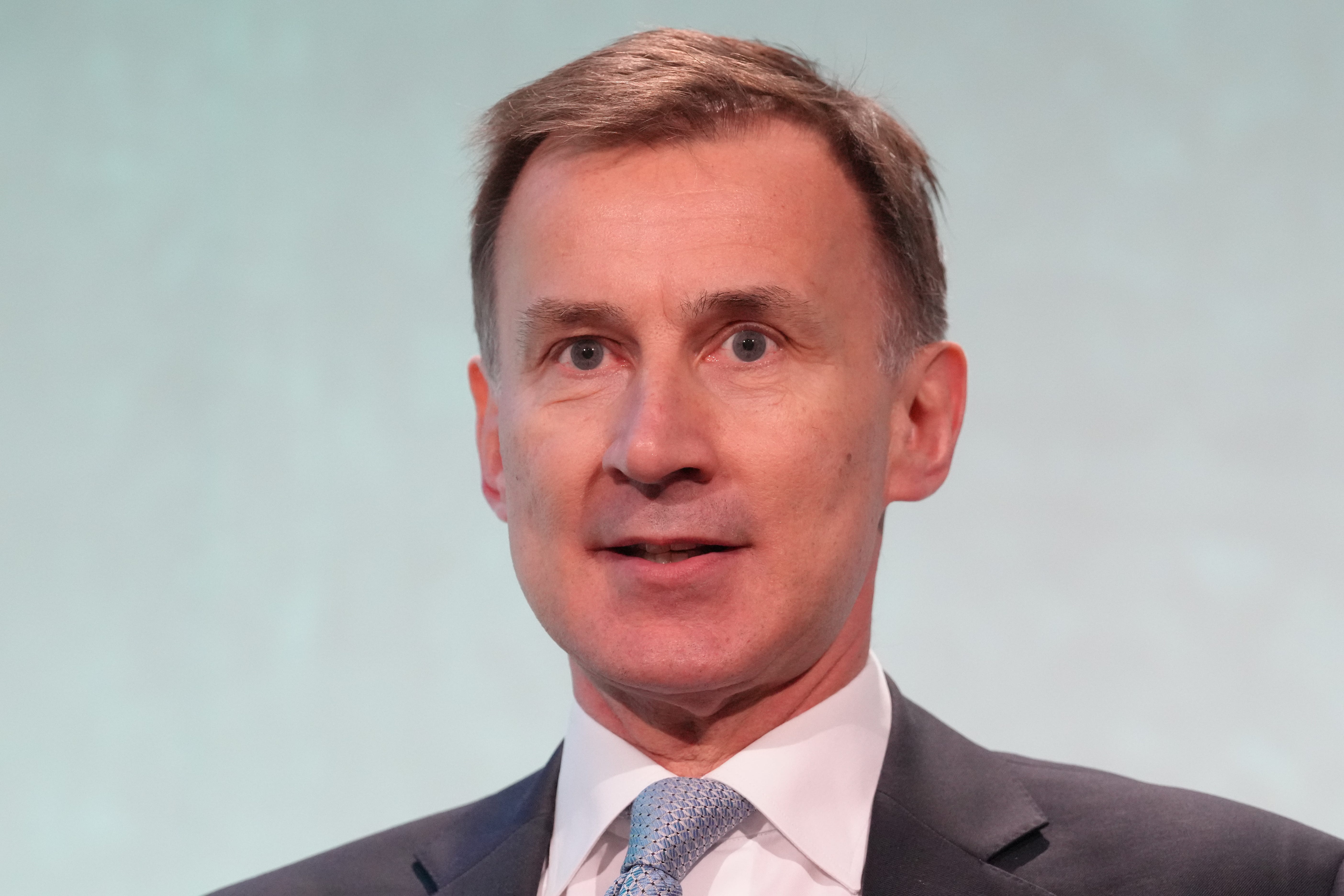Chancellor Jeremy Hunt said Santa would have fewer toys to give out next year and debt interest to pay if he adopted Labour’s borrowing plans (Maja Smiejkowska/PA)