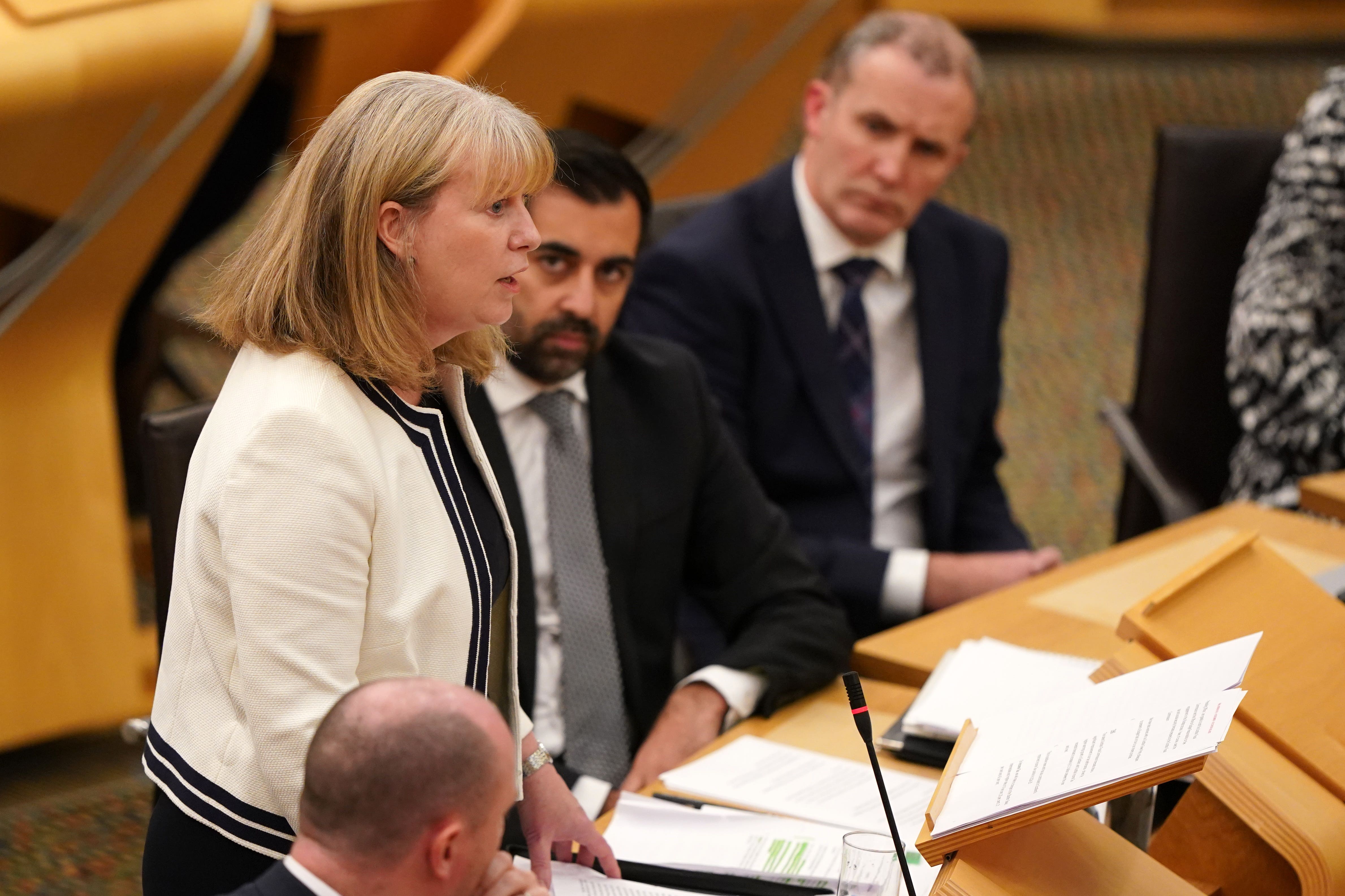 Deputy First Minister Shona Robison announced the new tax band (Andrew Milligan/PA)