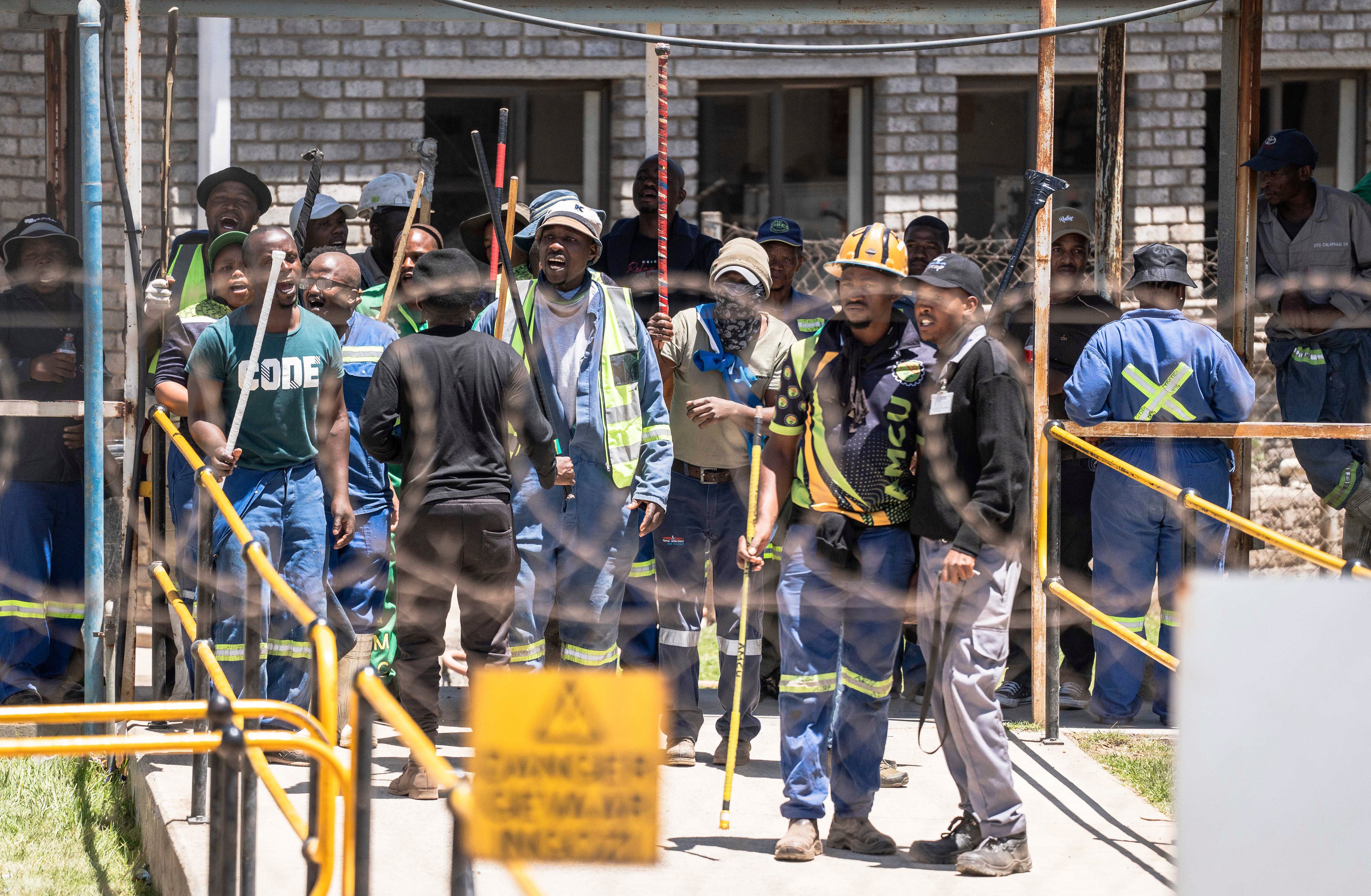 South Africa Mine Protest