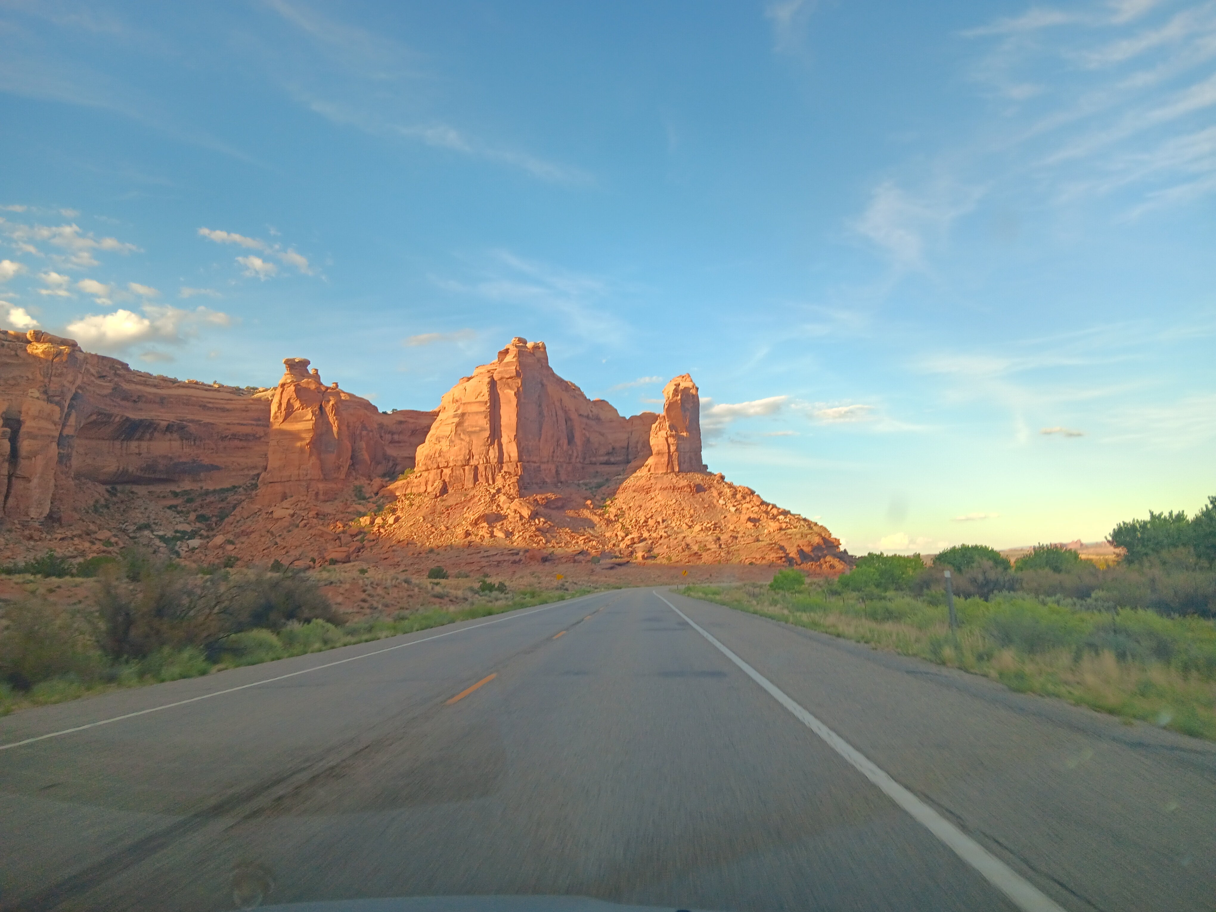 The sun sets just outside Canyonlands National Park