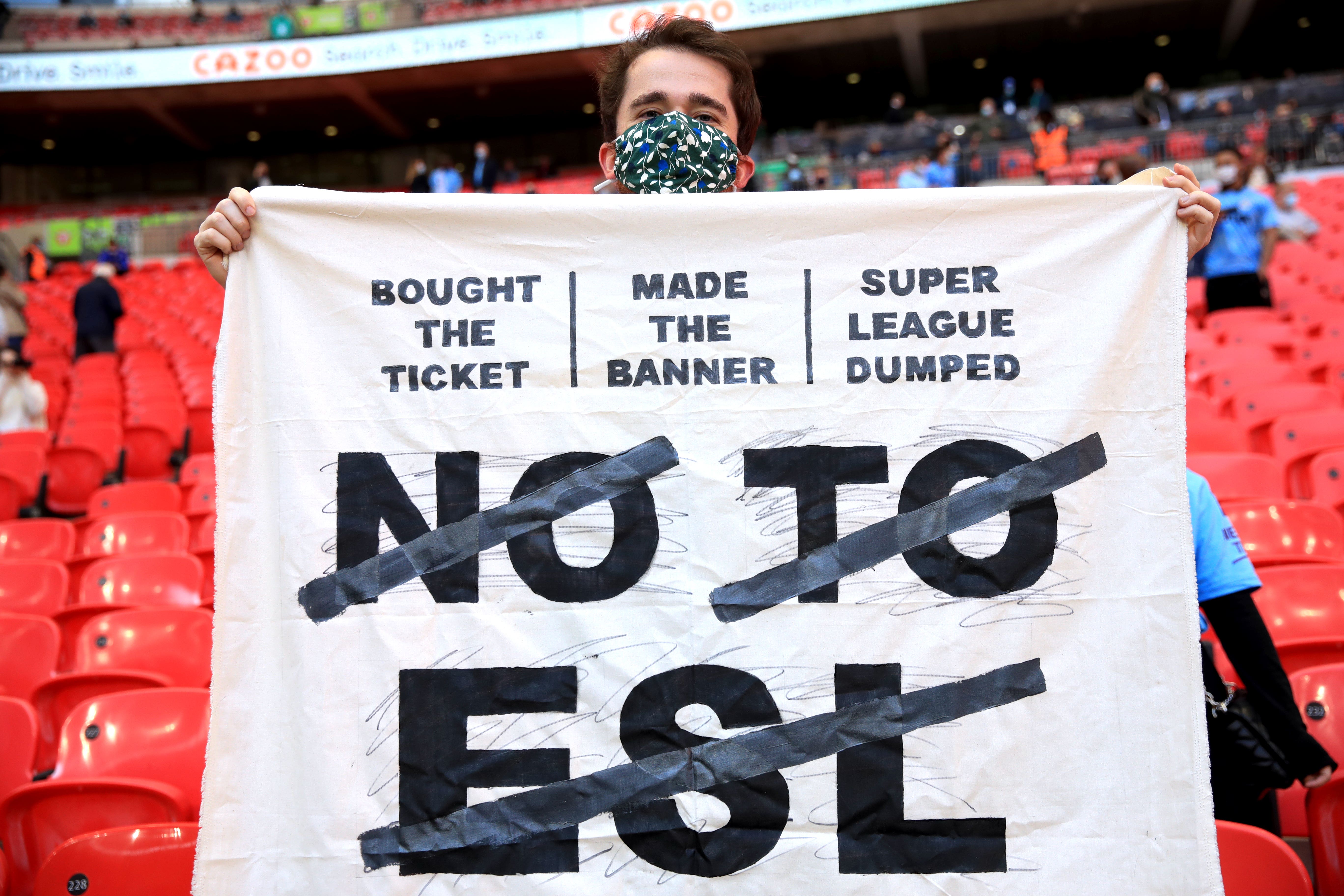 The European Super League proposals were unpopular with fans