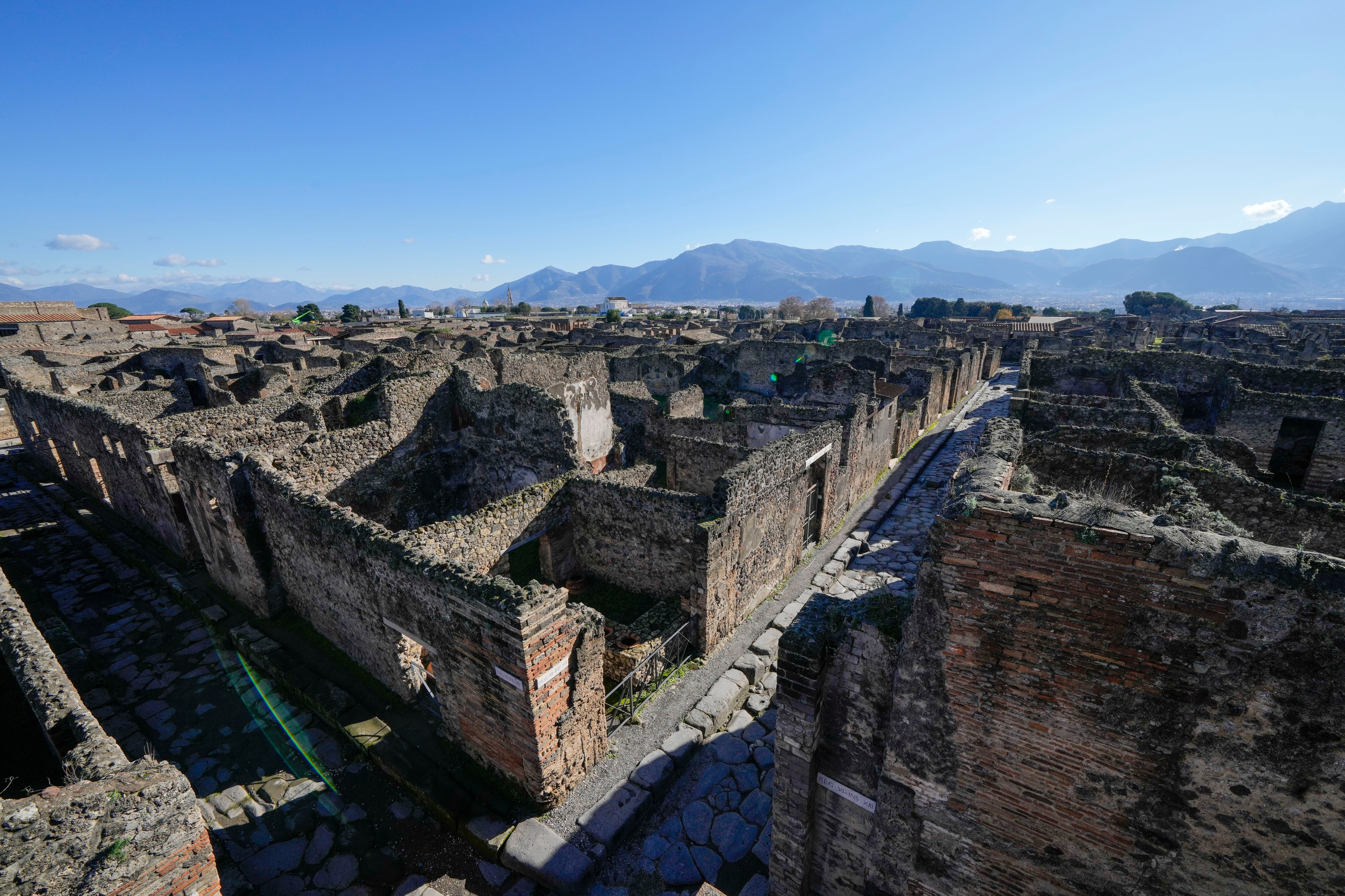 <p>The once-thriving city of Pompeii, near Naples, and its surroundings were destroyed by the eruption of Mount Vesuvius   </p>