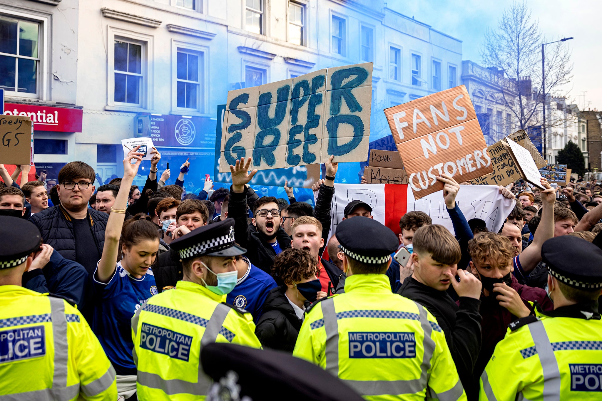 The April 2021 attempt to launch the ESL saw street protests by angry supporters