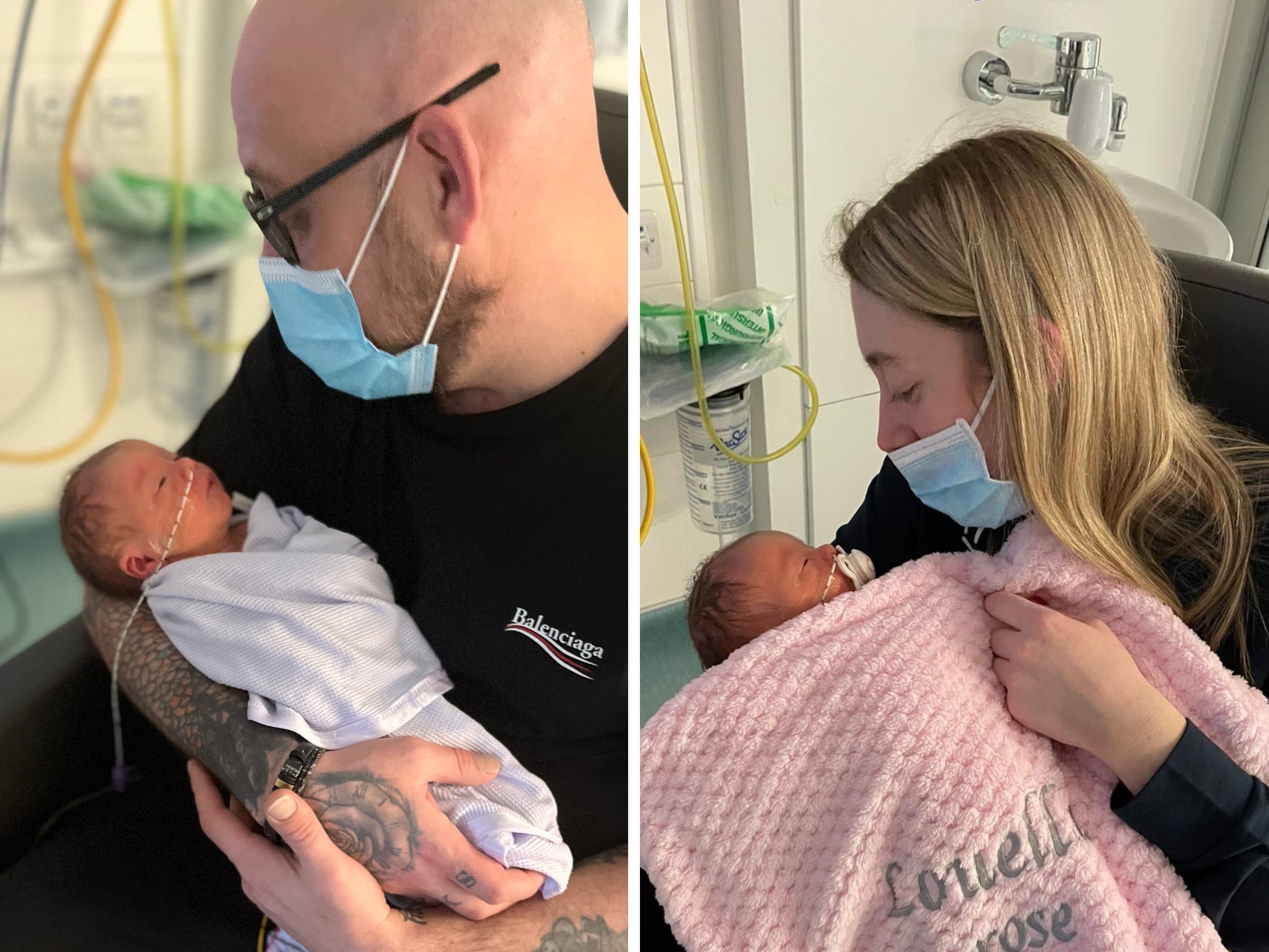 Louella with her father Granville and her mother Casey Quigley