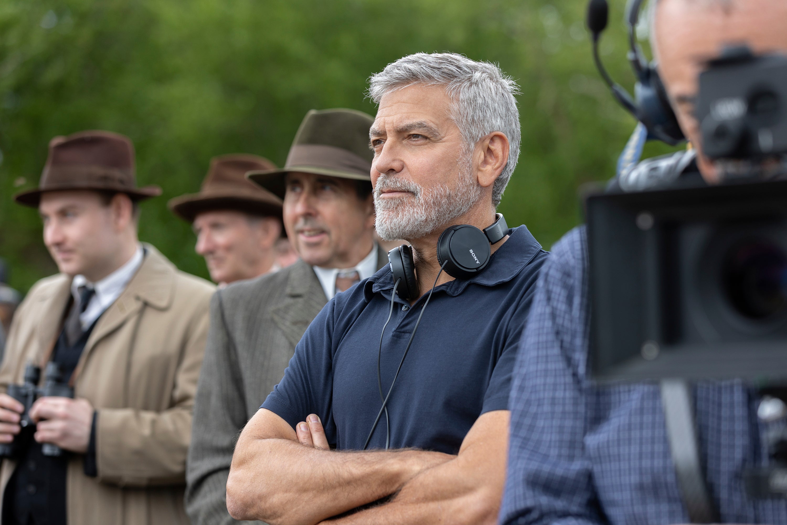 Director George Clooney on the set of ‘The Boys in the Boat’