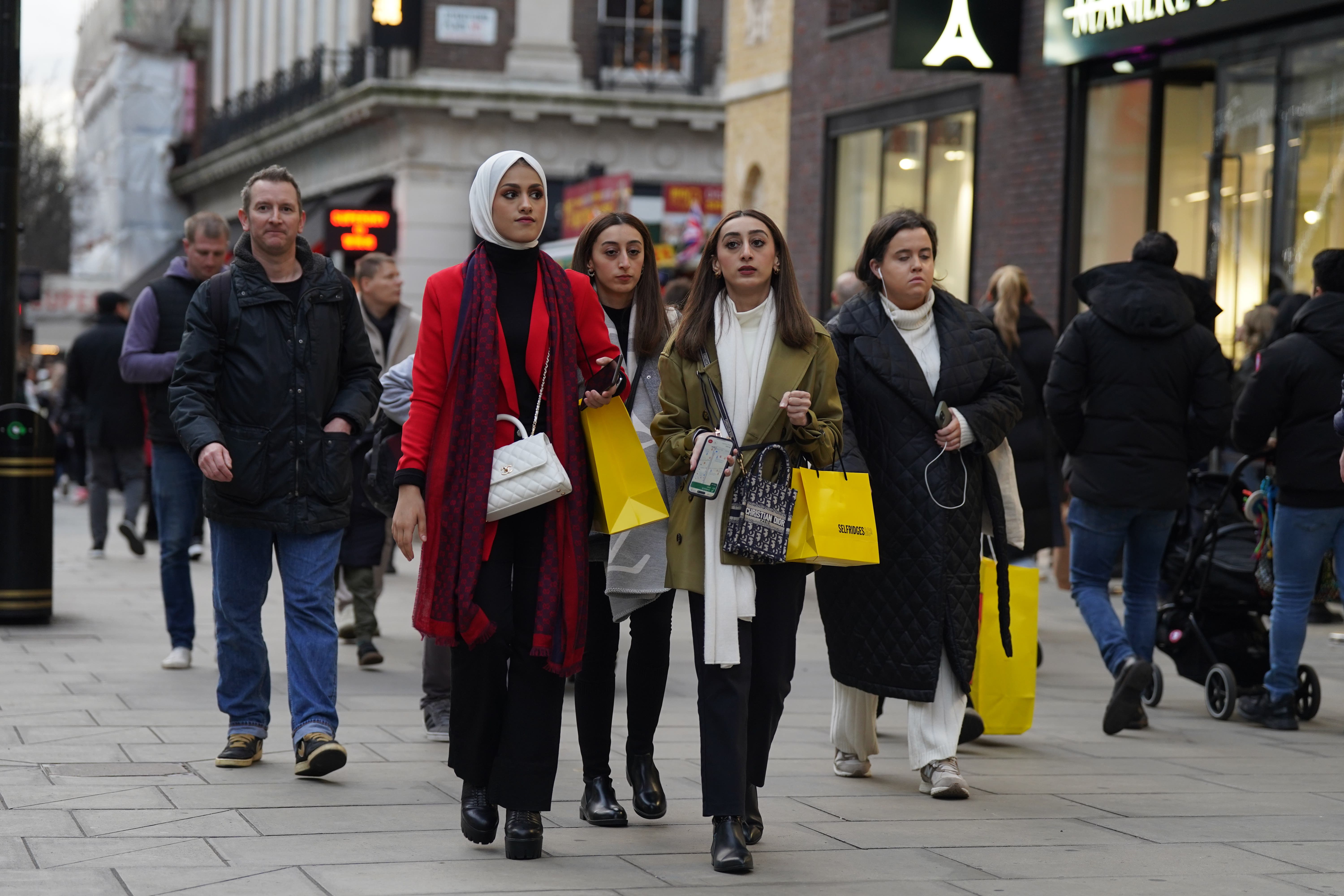 Retail sales grew stronger than expected last month as shoppers snapped up Black Friday bargains and bought Christmas presents, according to official figures (PA)