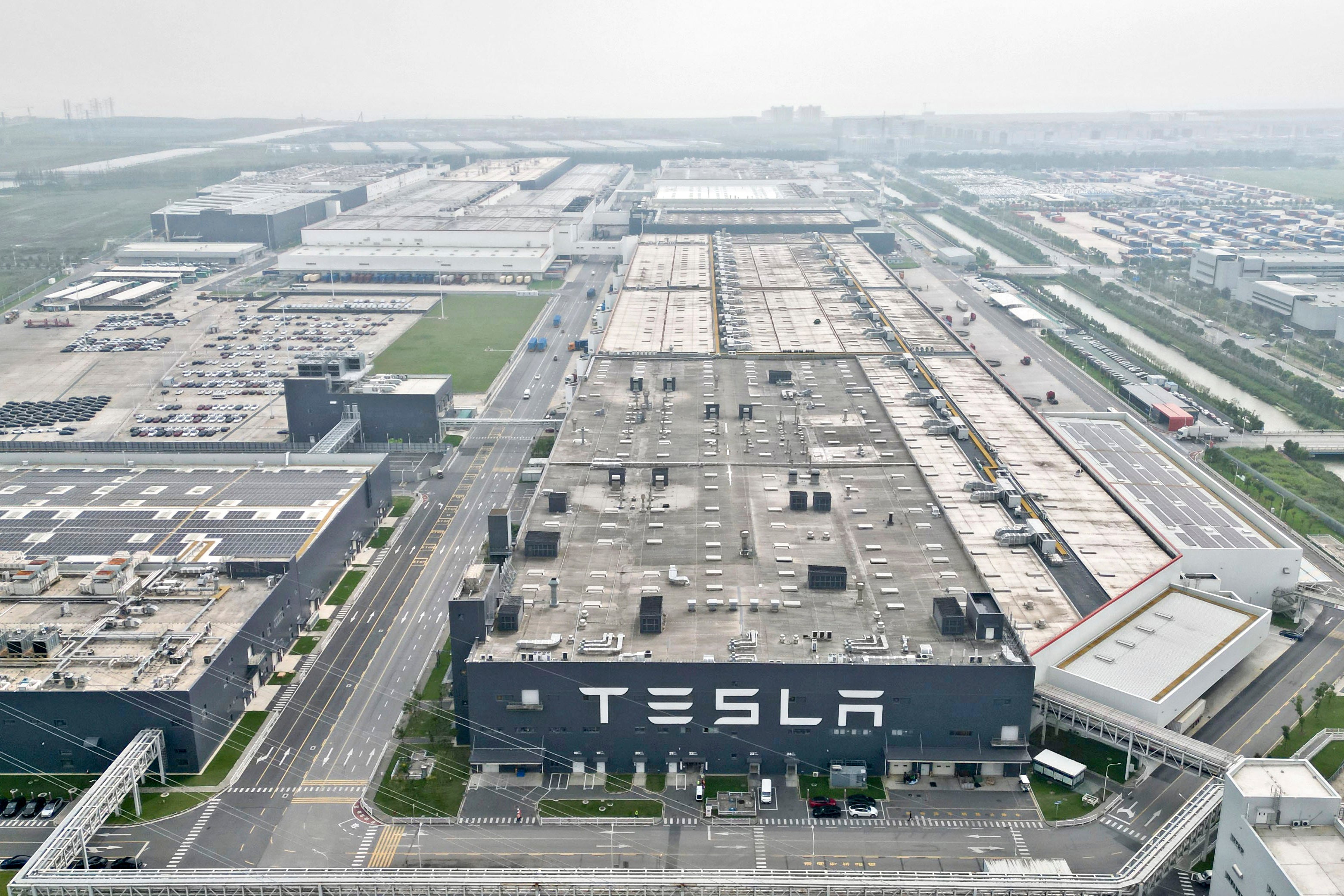 The Tesla gigafactory in Shanghai, China