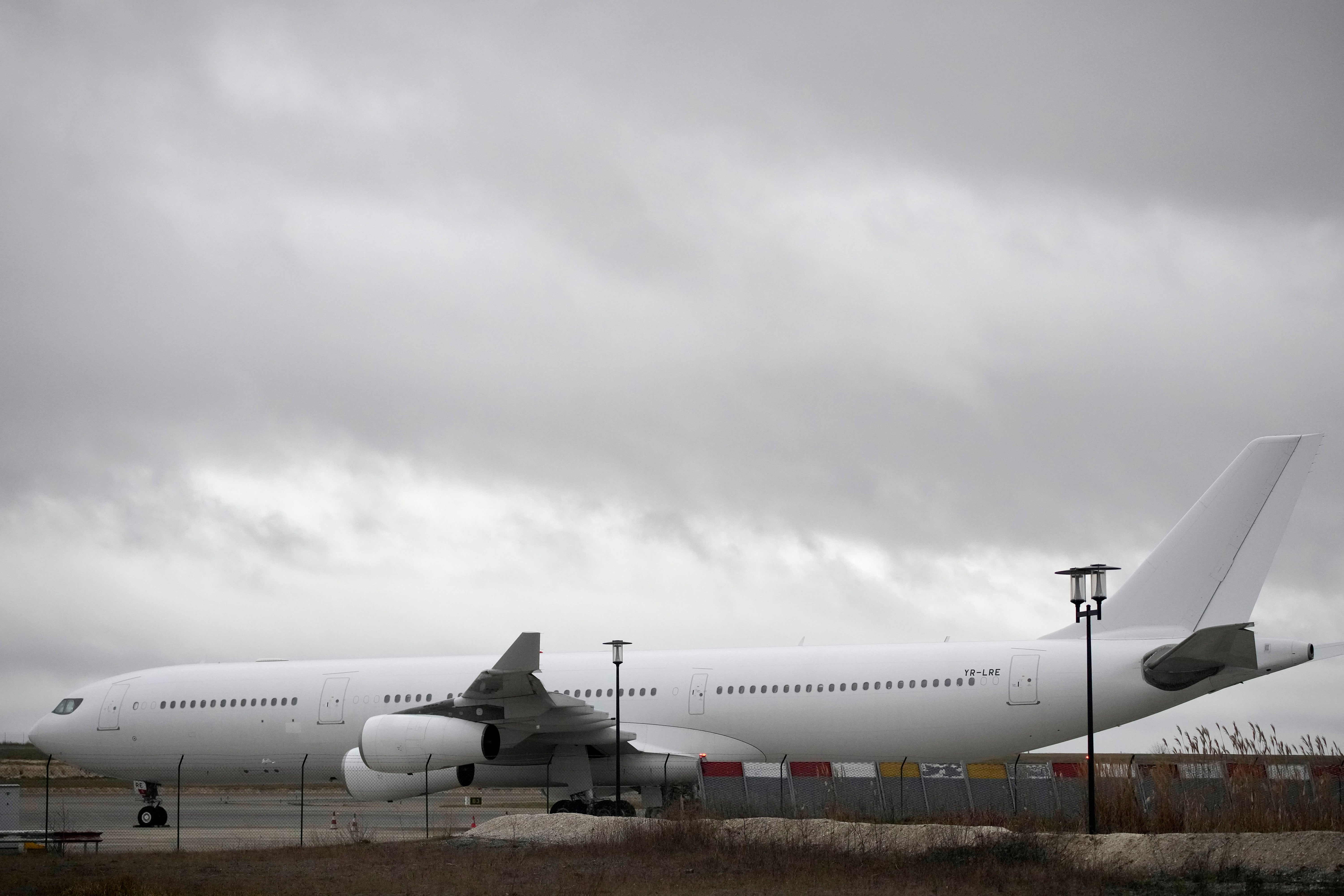 The plane was grounded for four days in rural France