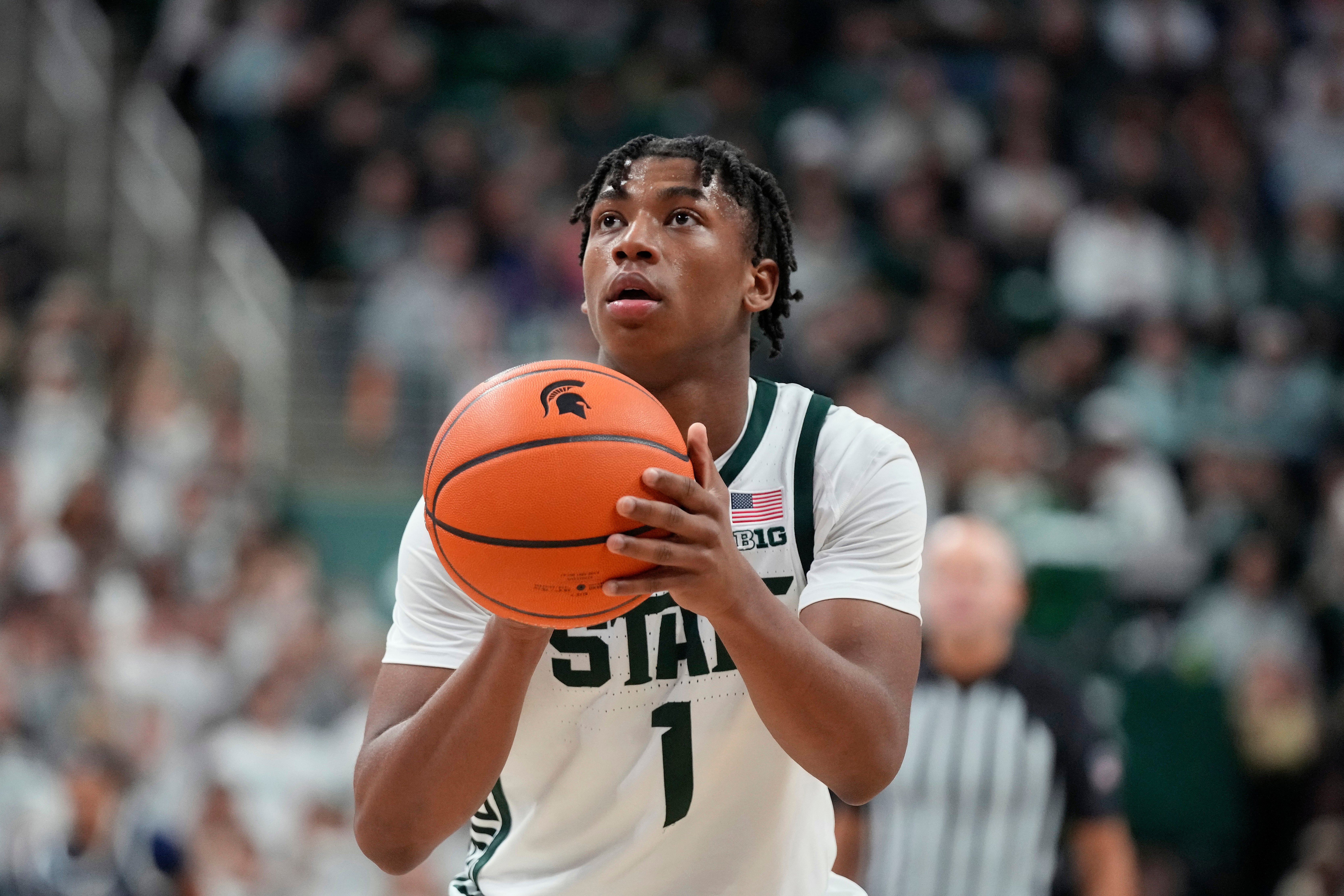 Michigan State Guard Shot Basketball