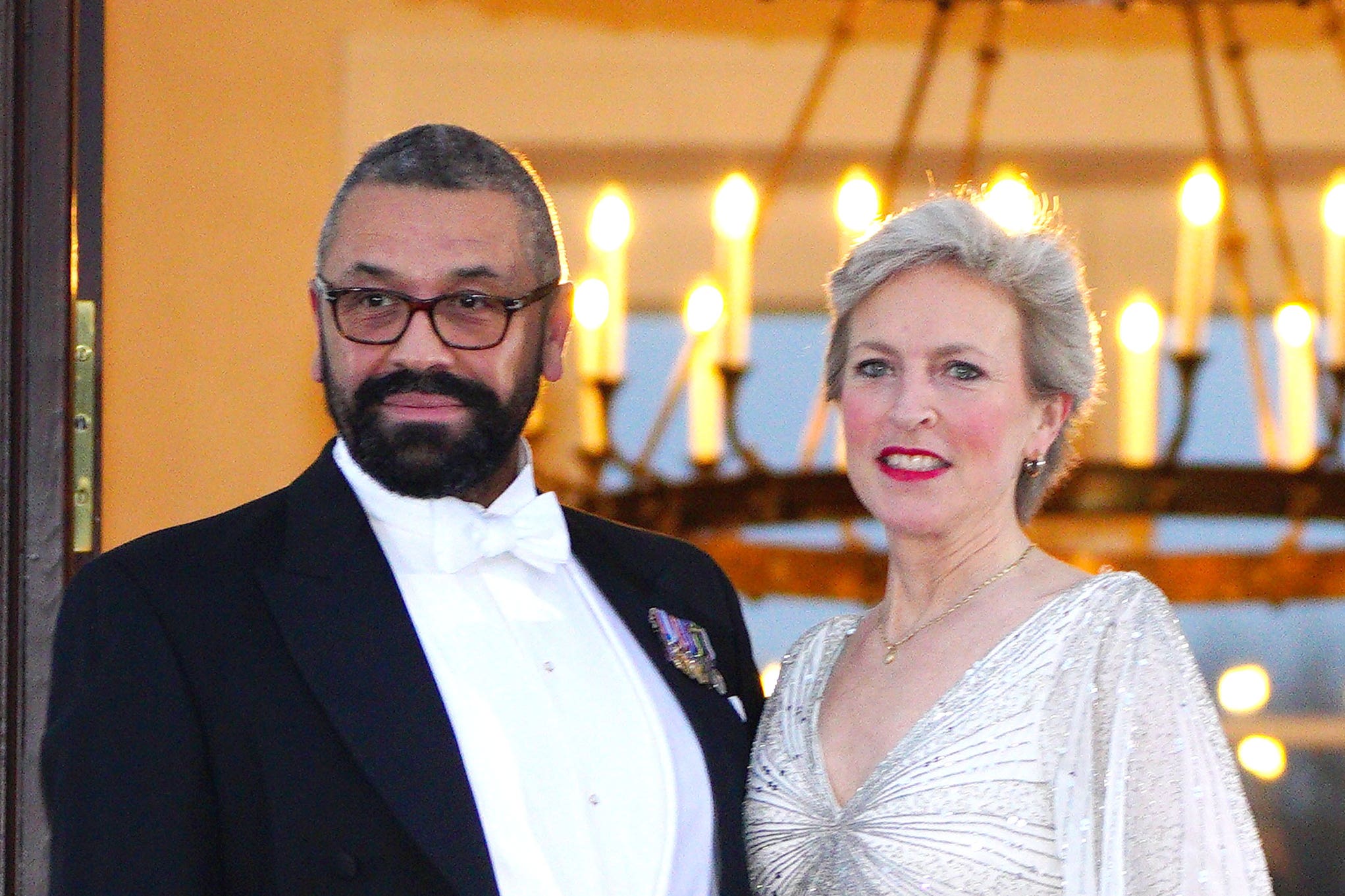 Foreign Secretary James Cleverly and his wife Susannah (Ben Birchall/PA)