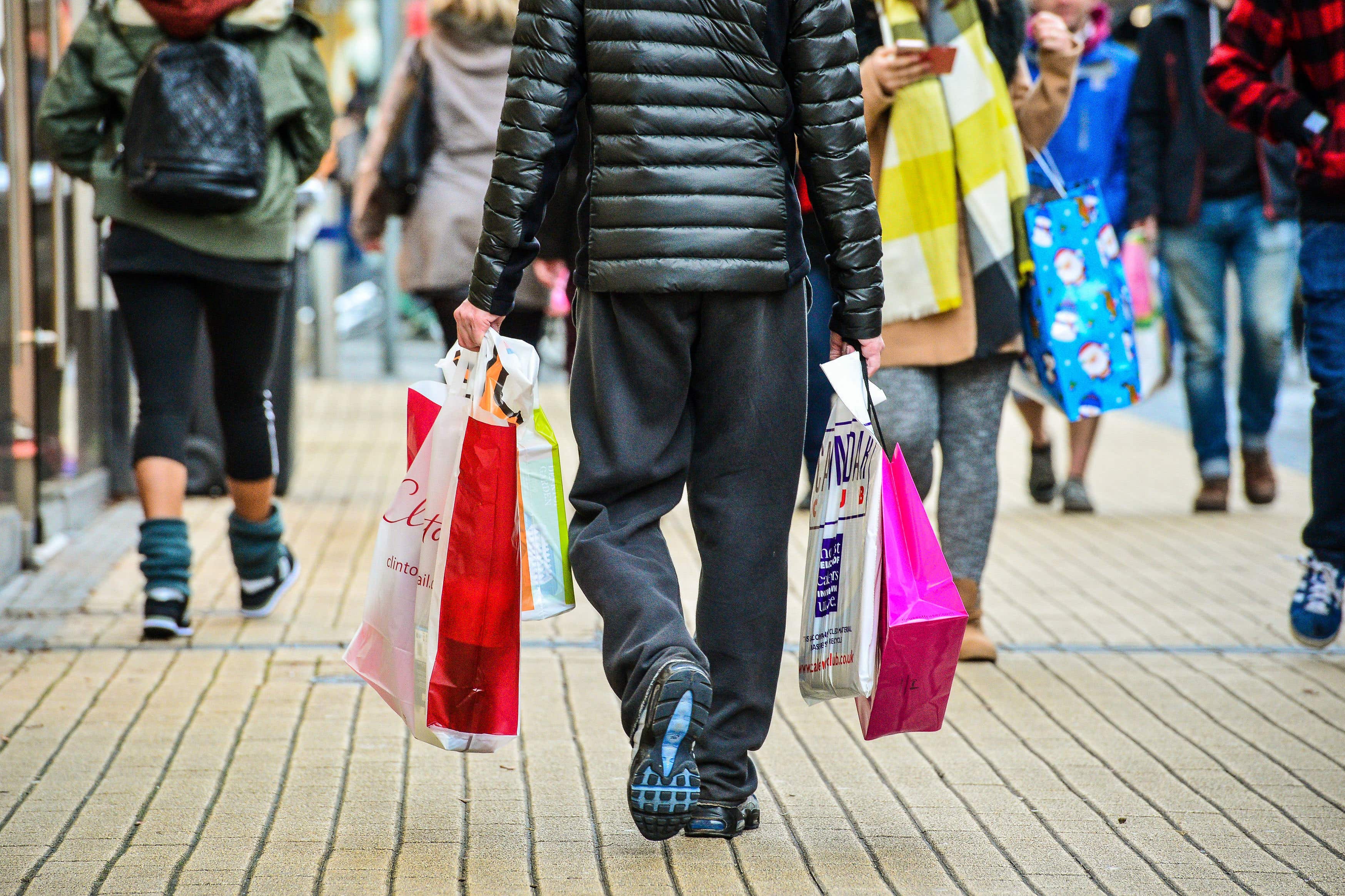 Shoppers in London are likely to experience highs of 8C and lows of 6C (PA)