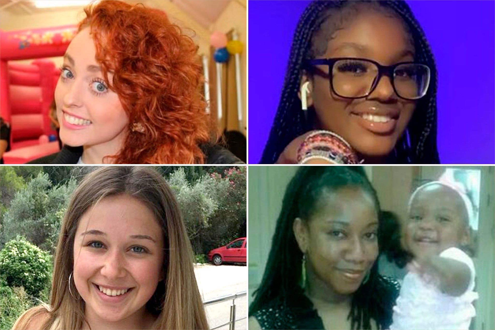 Hollie Gazzard (top left), Elianne Andam (top right), Ellie Gould (bottom left) and Valerie Forde with her daughter Jahzara were all victims of knife crime