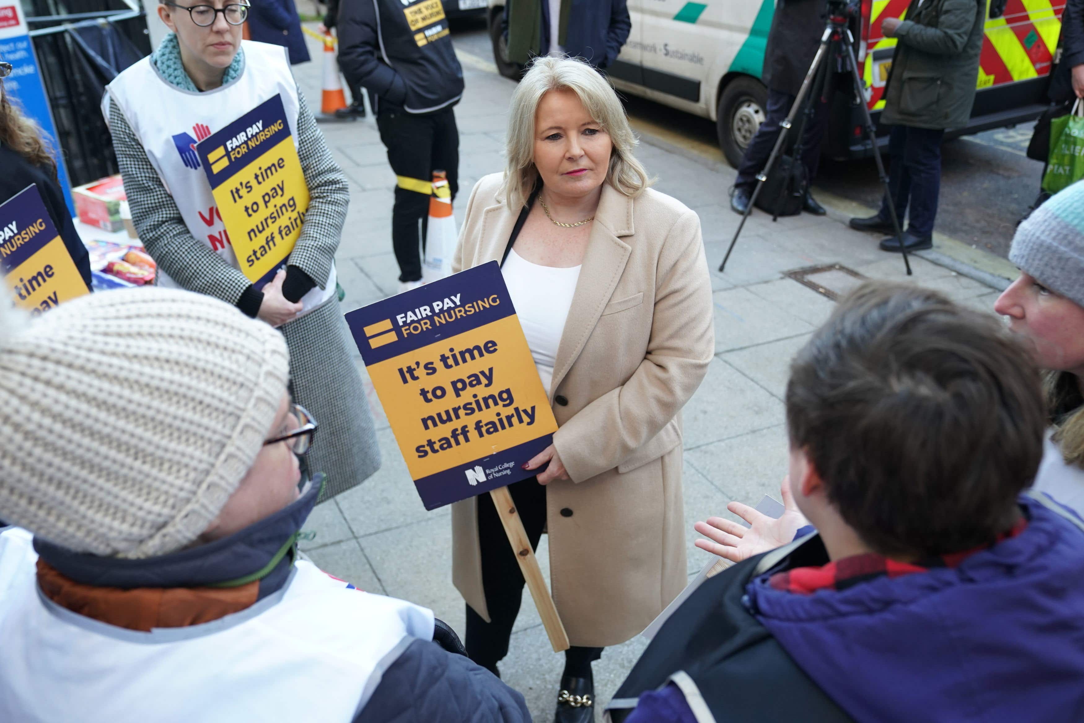 Royal College of Nursing general secretary Pat Cullen said politicians only did enough to ‘save their skins’ (Kirsty O’Connor/PA)