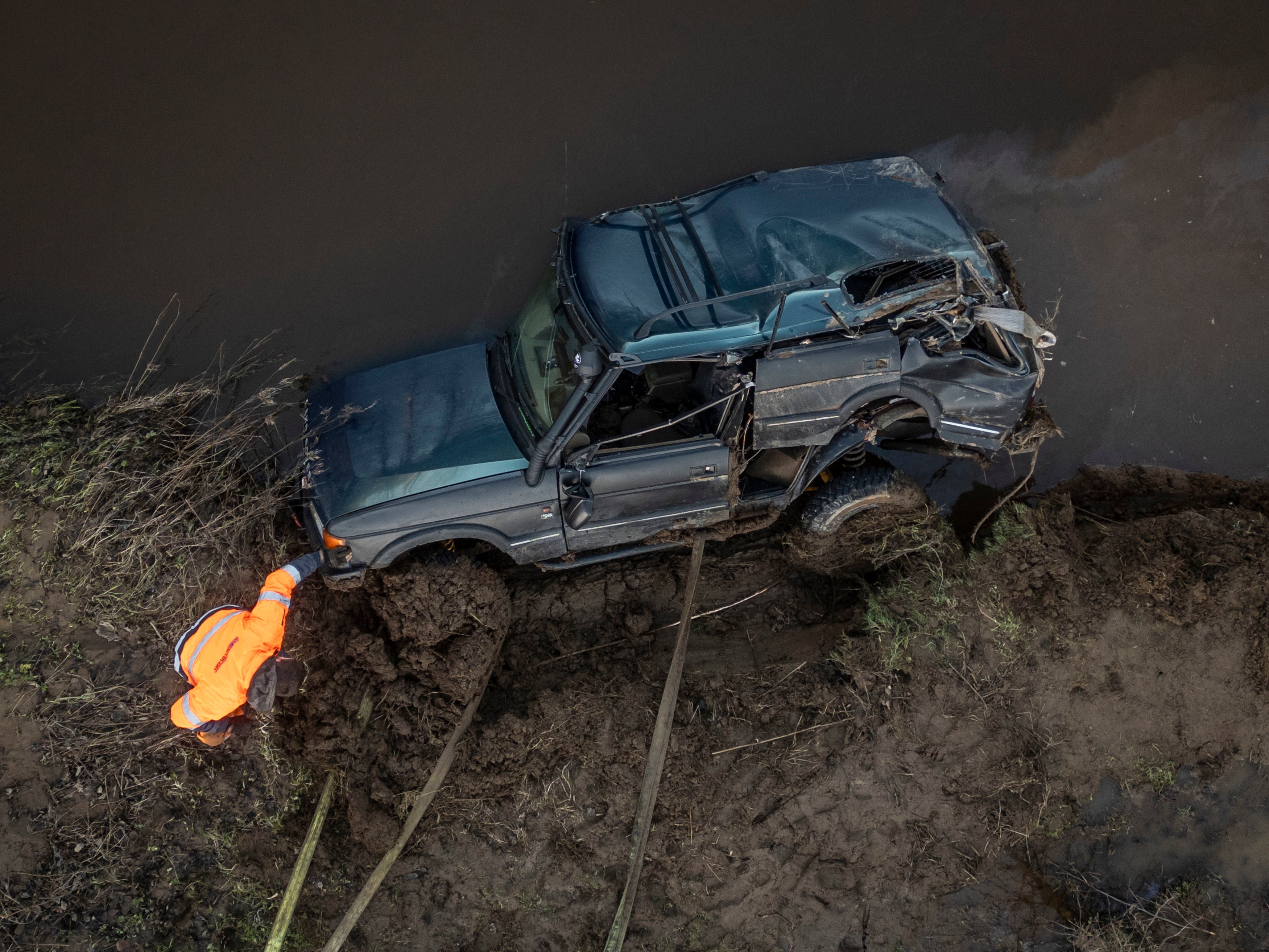 Three men were killed after their 4x4 became submerged in the River Esk