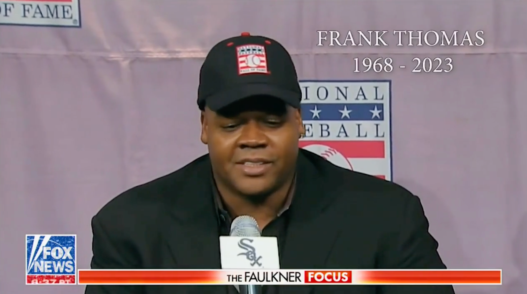 MLB Hall of Famer Frank Thomas was mistakenly identified as having passed away in an in memoriam segment on Fox News