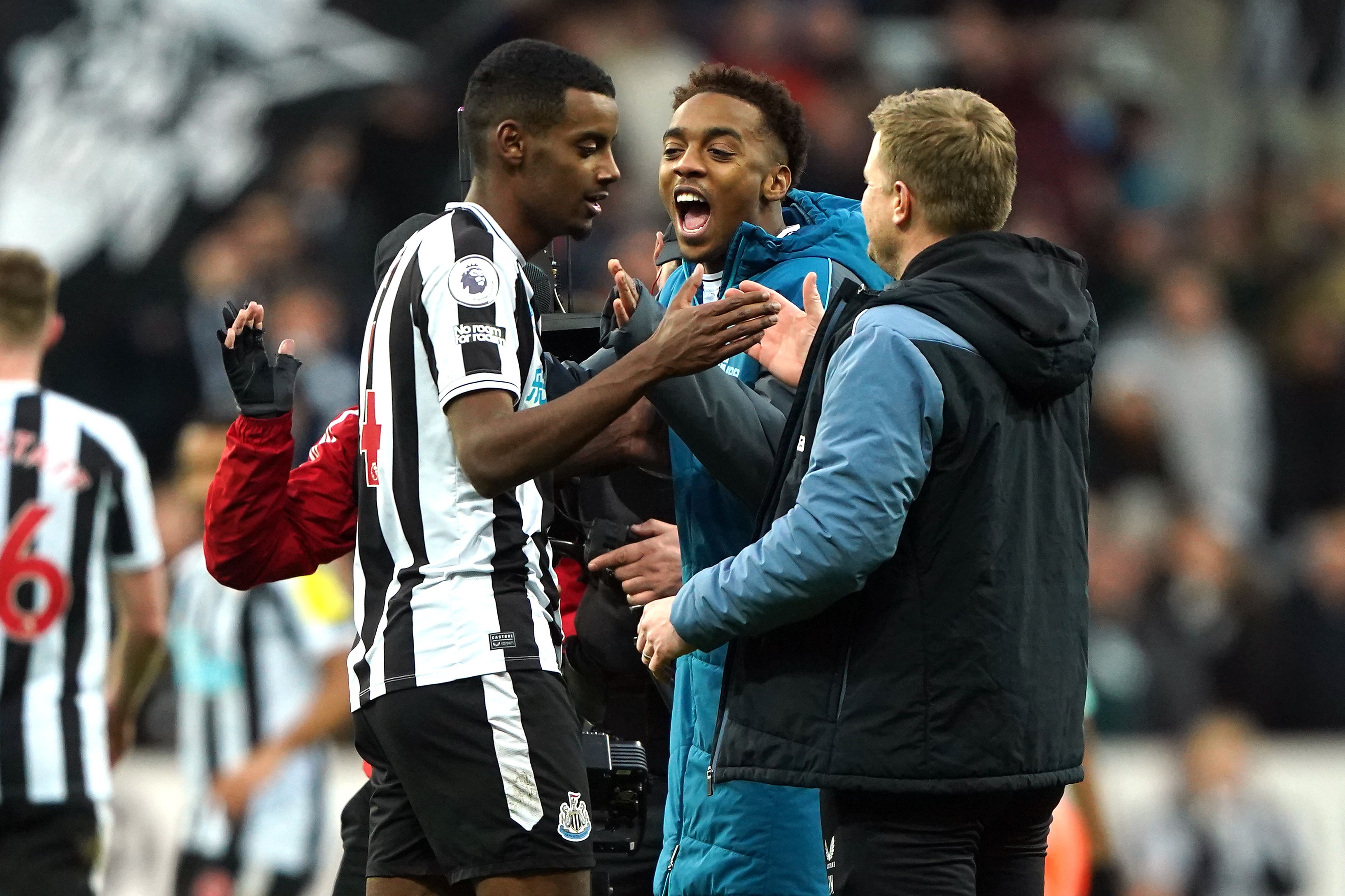 Eddie Howe handed Alexander Isak his Newcastle debut at Anfield last season (Owen Humphreys/PA)