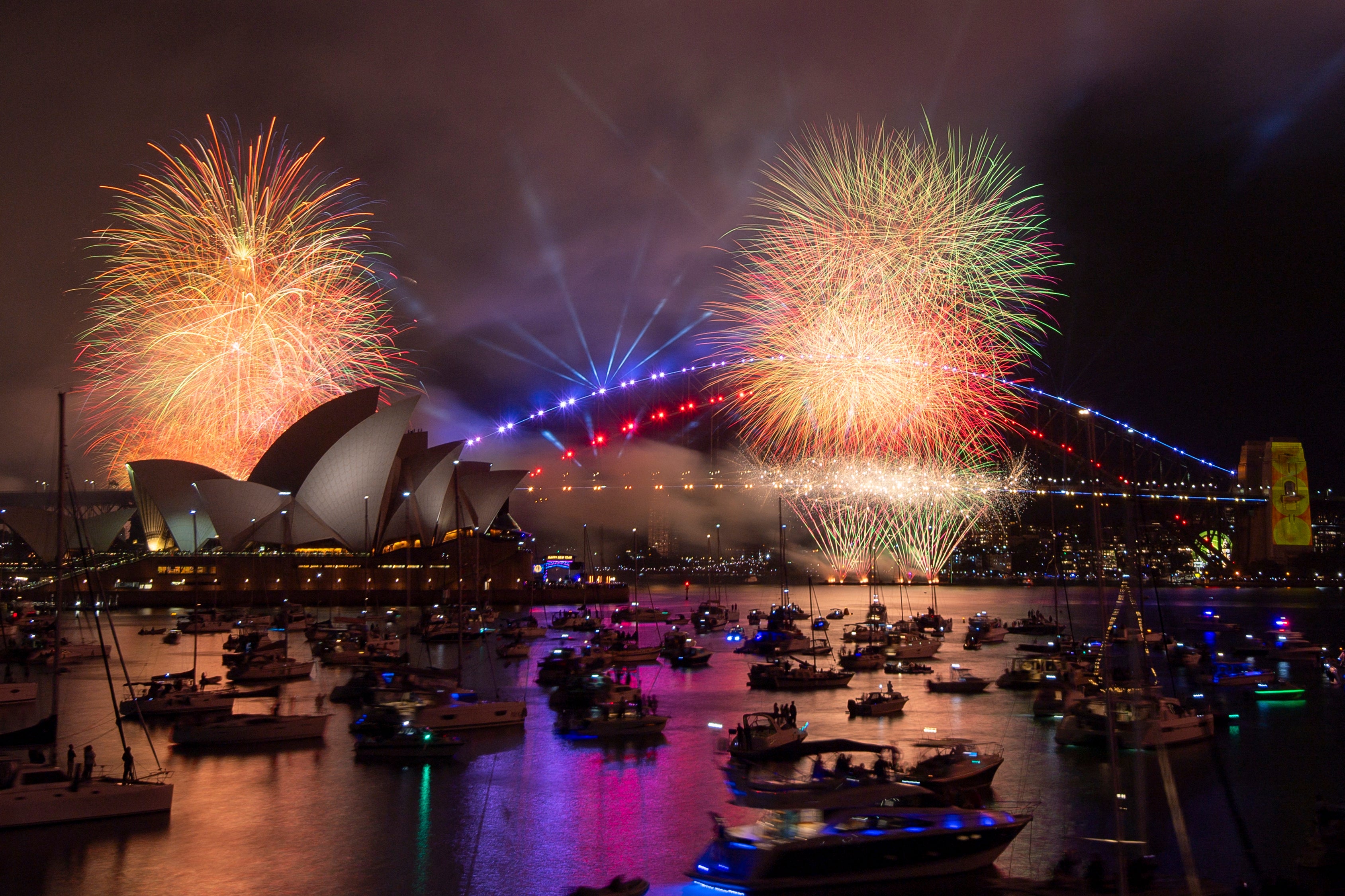 The "family fireworks", displayed three hours before midnight every year ahead of the main show at midnight