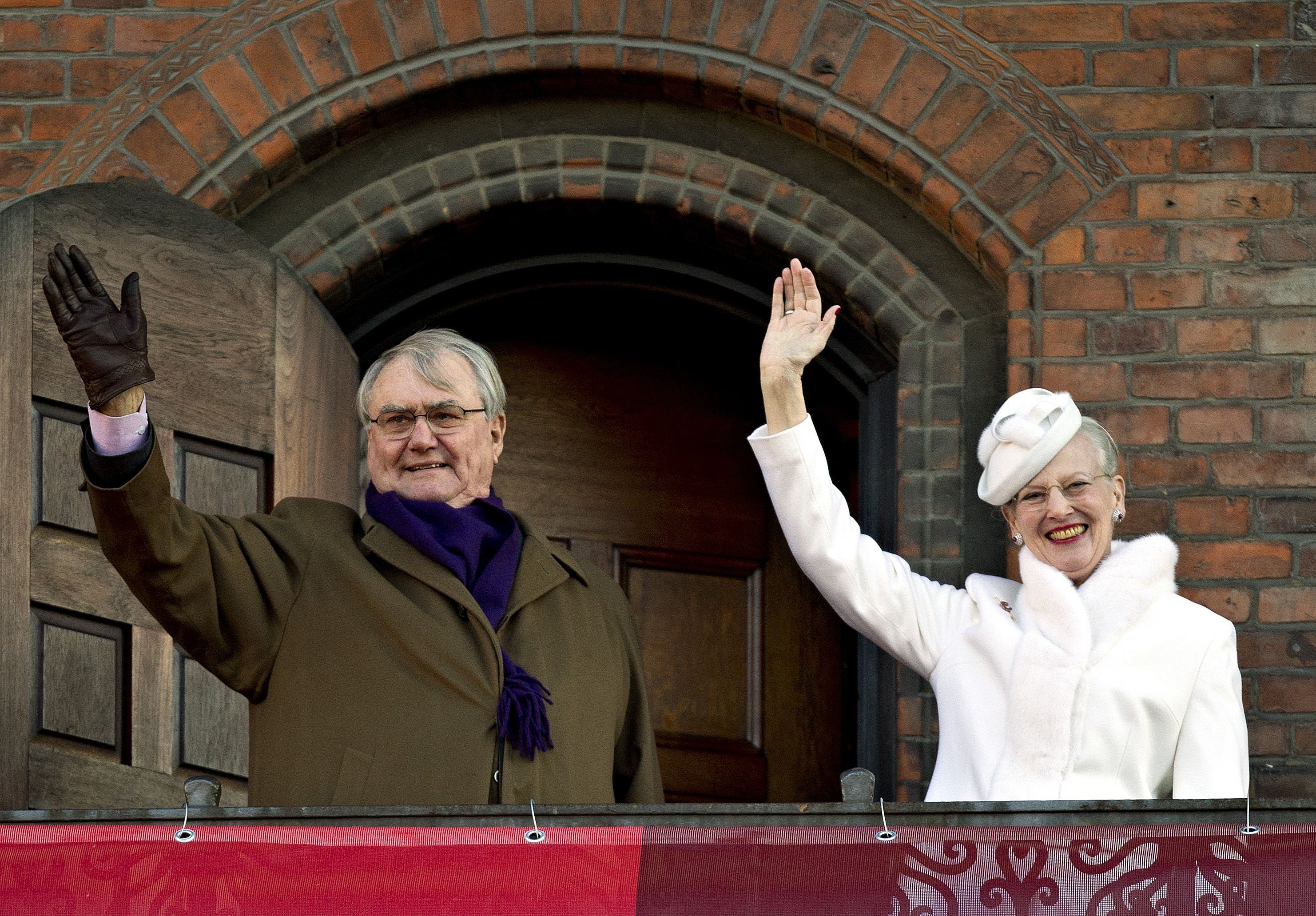 Queen Margrethe II with her husband Prince Consort Henrik, who died in 2018