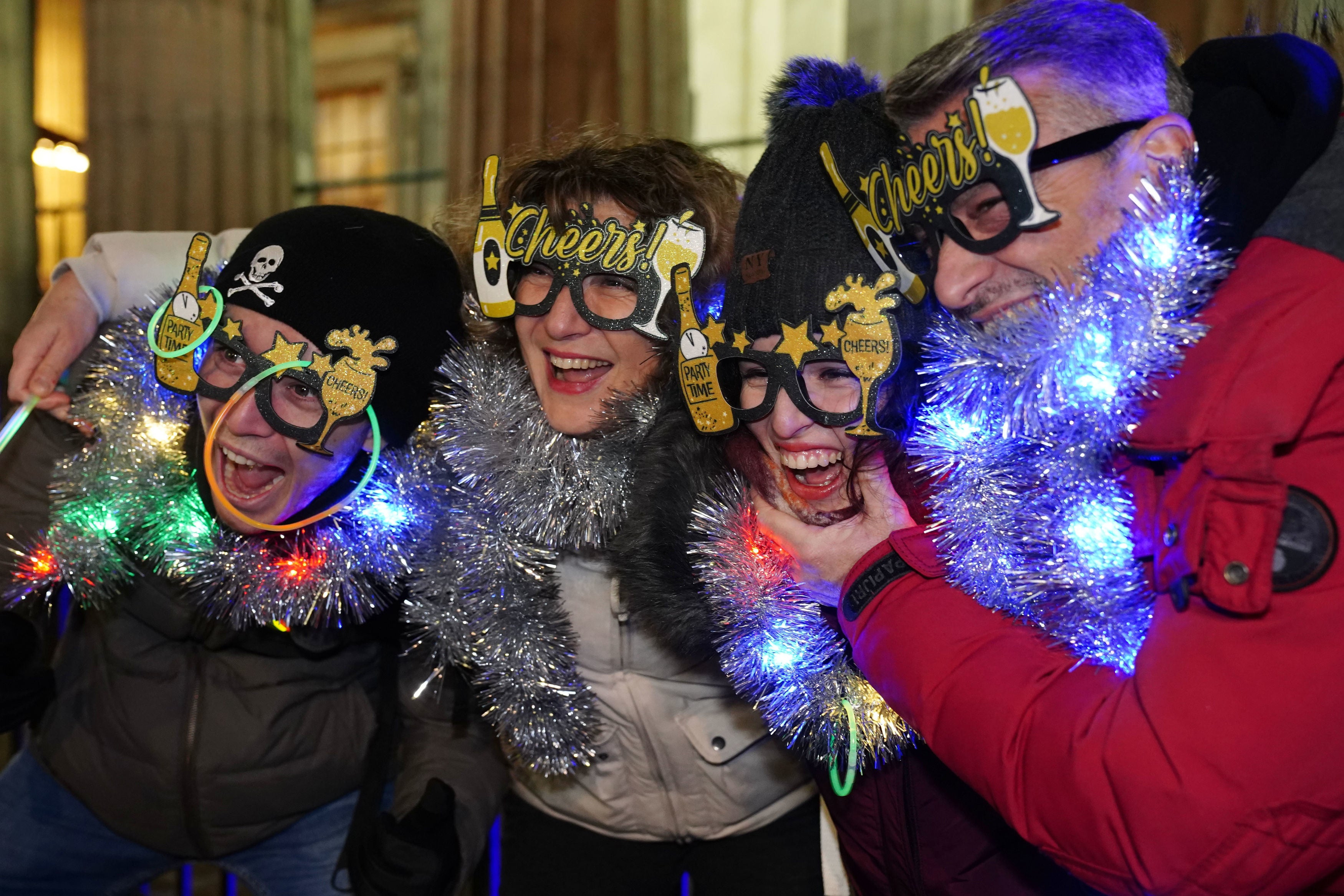 Visitors from Italy at the Hogmanay New Year celebrations in Edinburgh