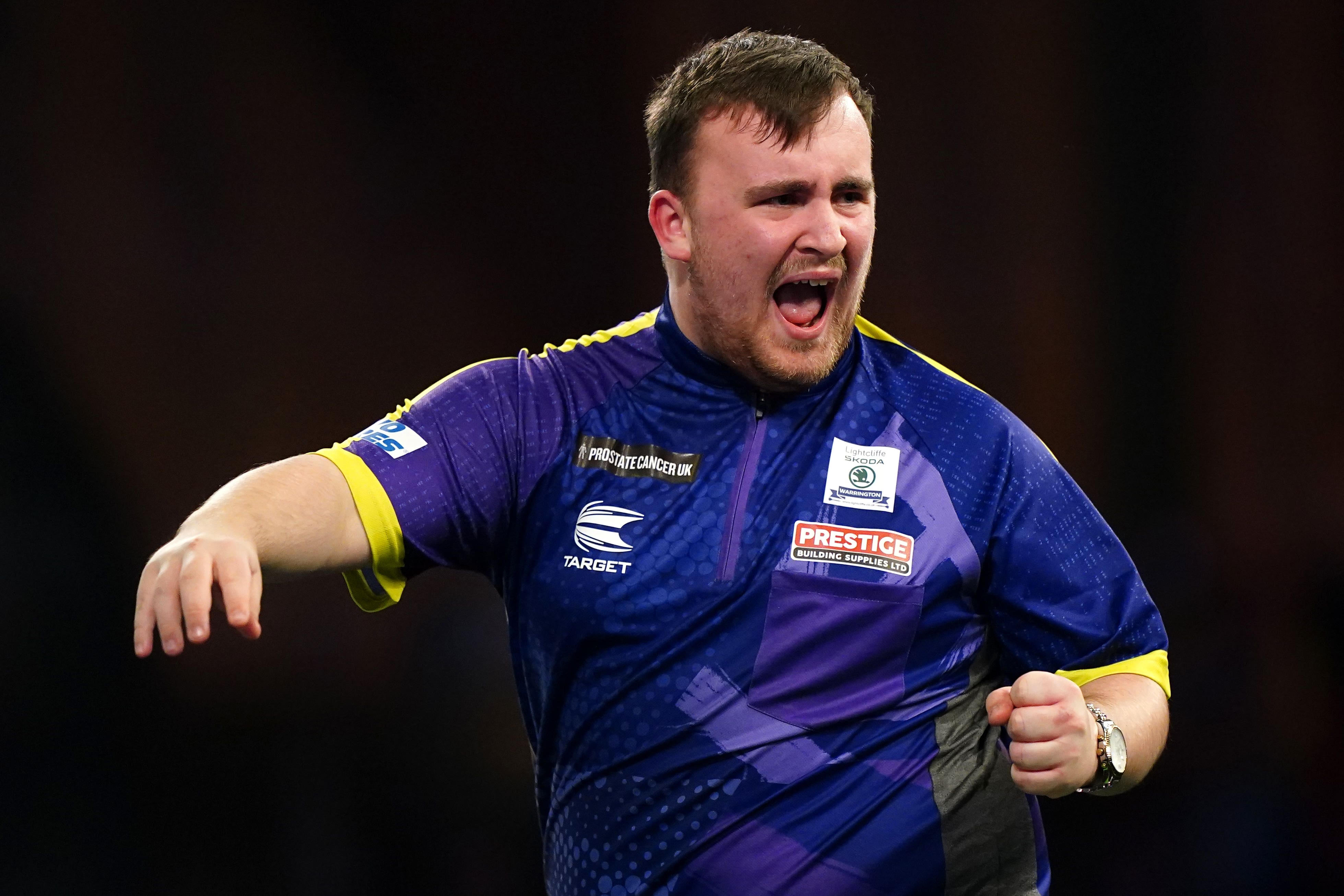 Luke Littler is one match away from reaching the World Darts Championship final (Zac Goodwin/PA)