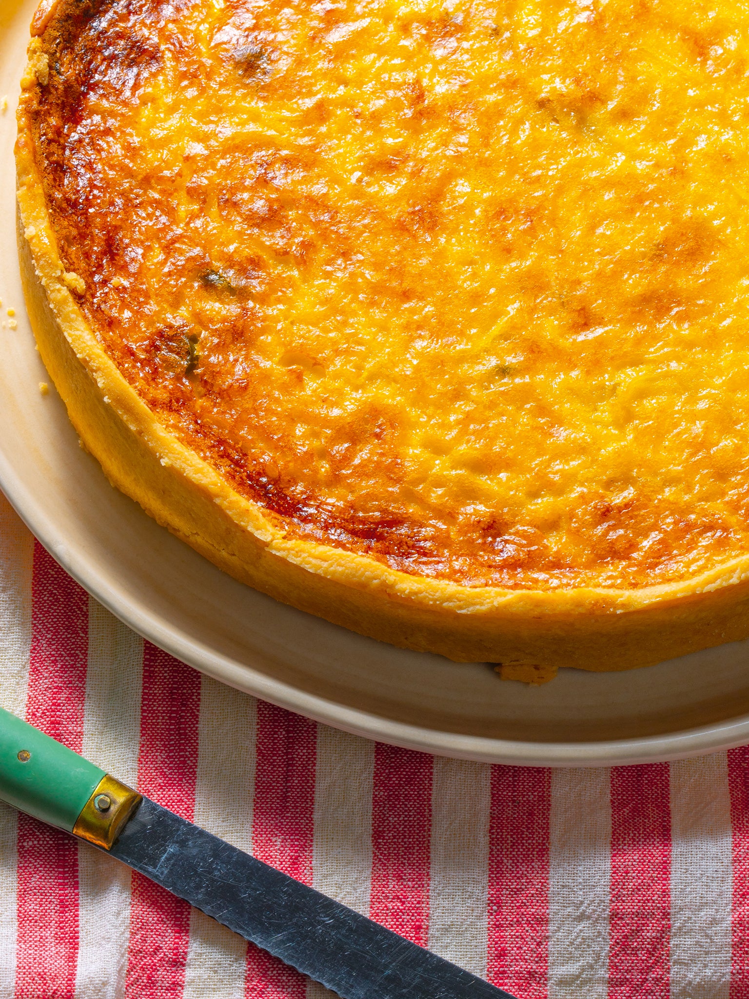 Flavoured with fresh chillies, this cheesy tart is like a quiche with a kick