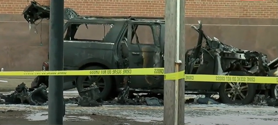 The other vehicles involved were also left destroyed in the crash