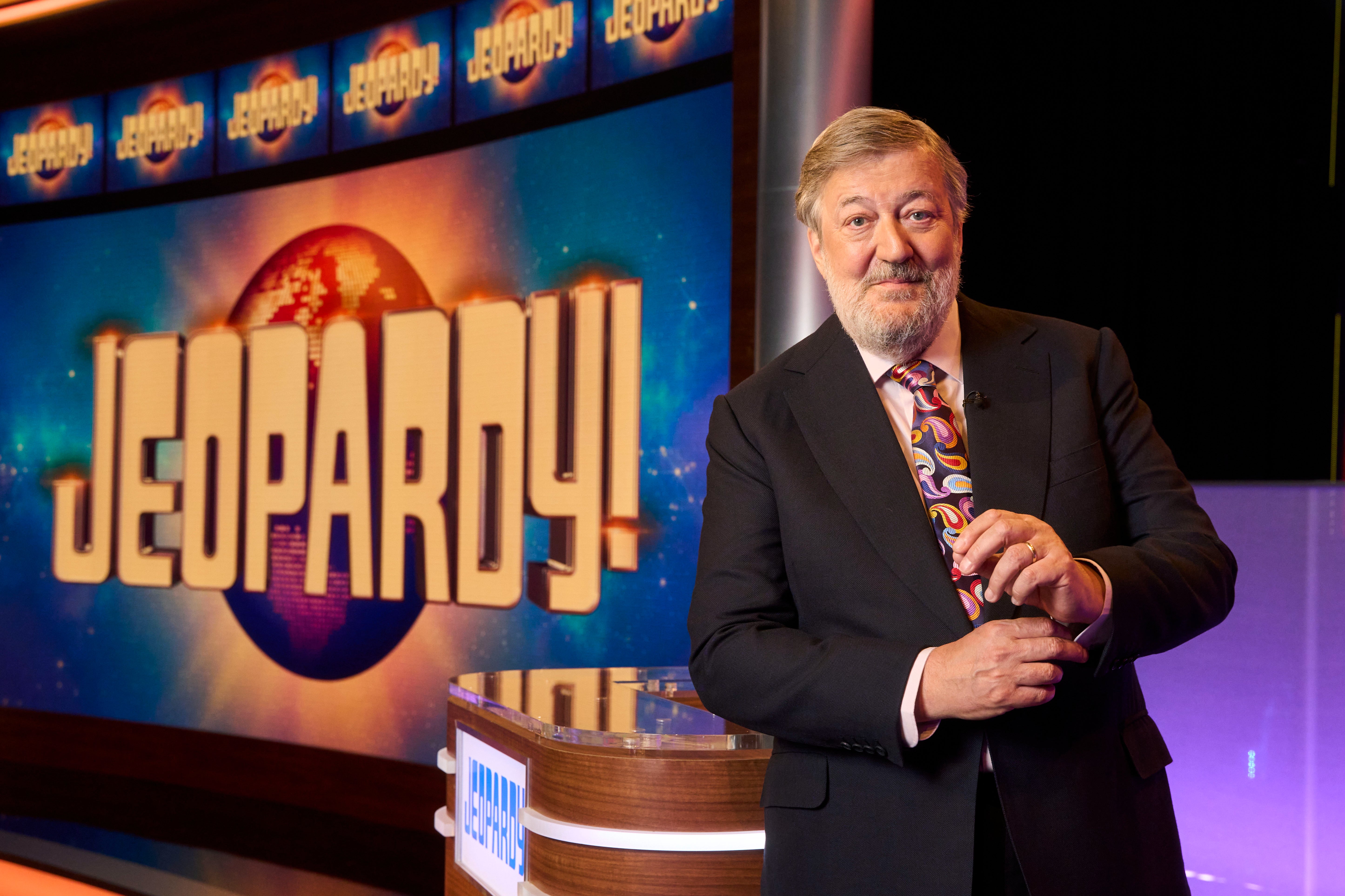 Stephen Fry hosts the UK version of Jeopardy!